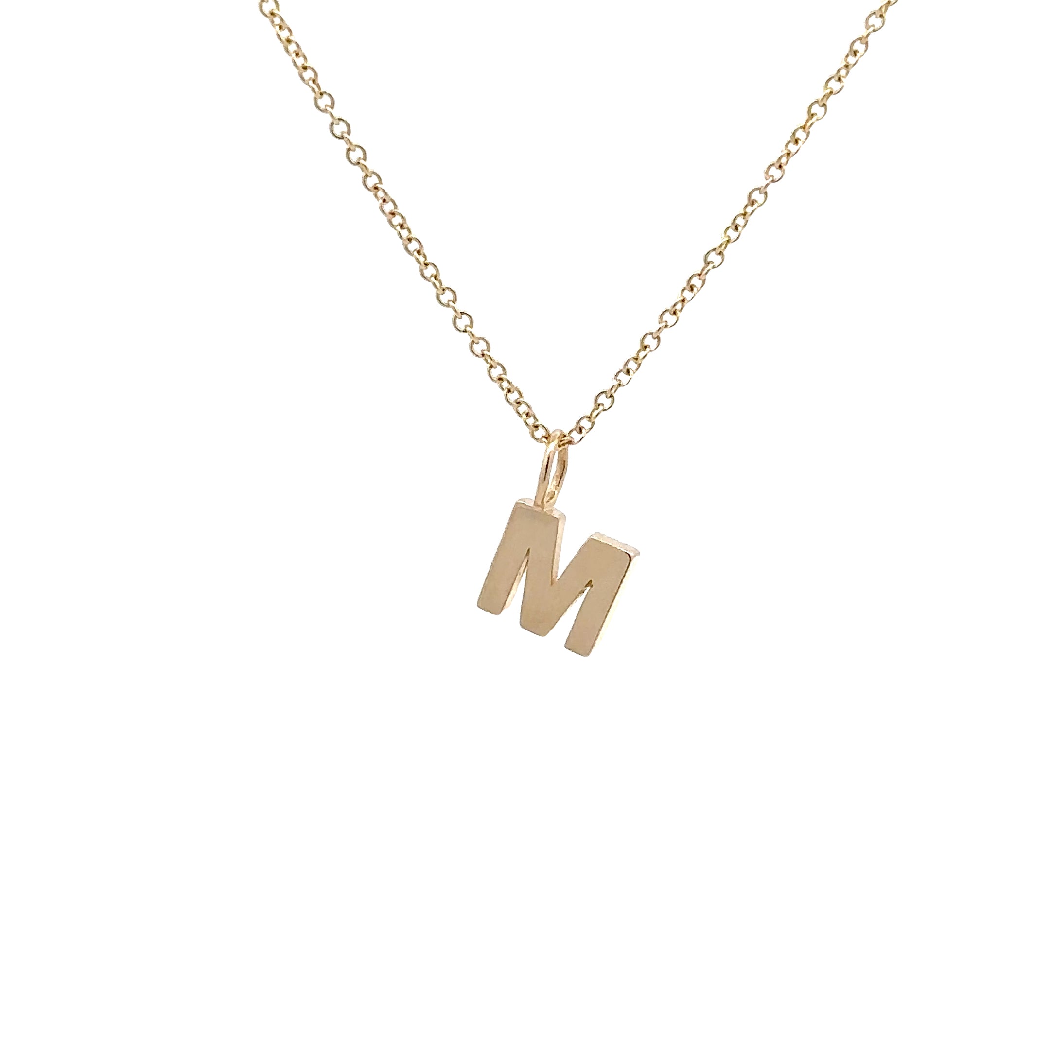 WD1306 14kt Yellow Gold Uppercase A-Z Letter Pendants