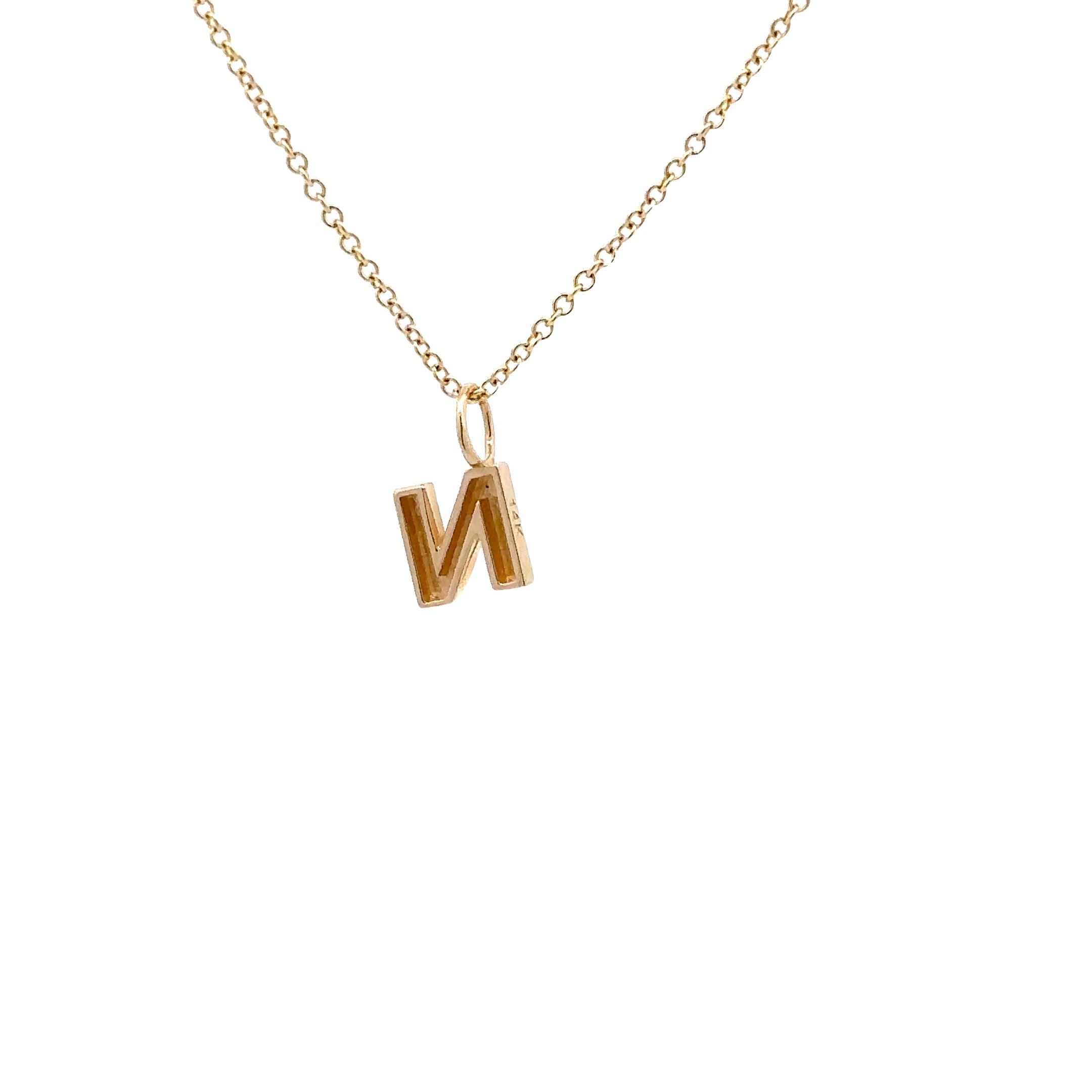 WD1306 14kt Yellow Gold Uppercase A-Z Letter Pendants