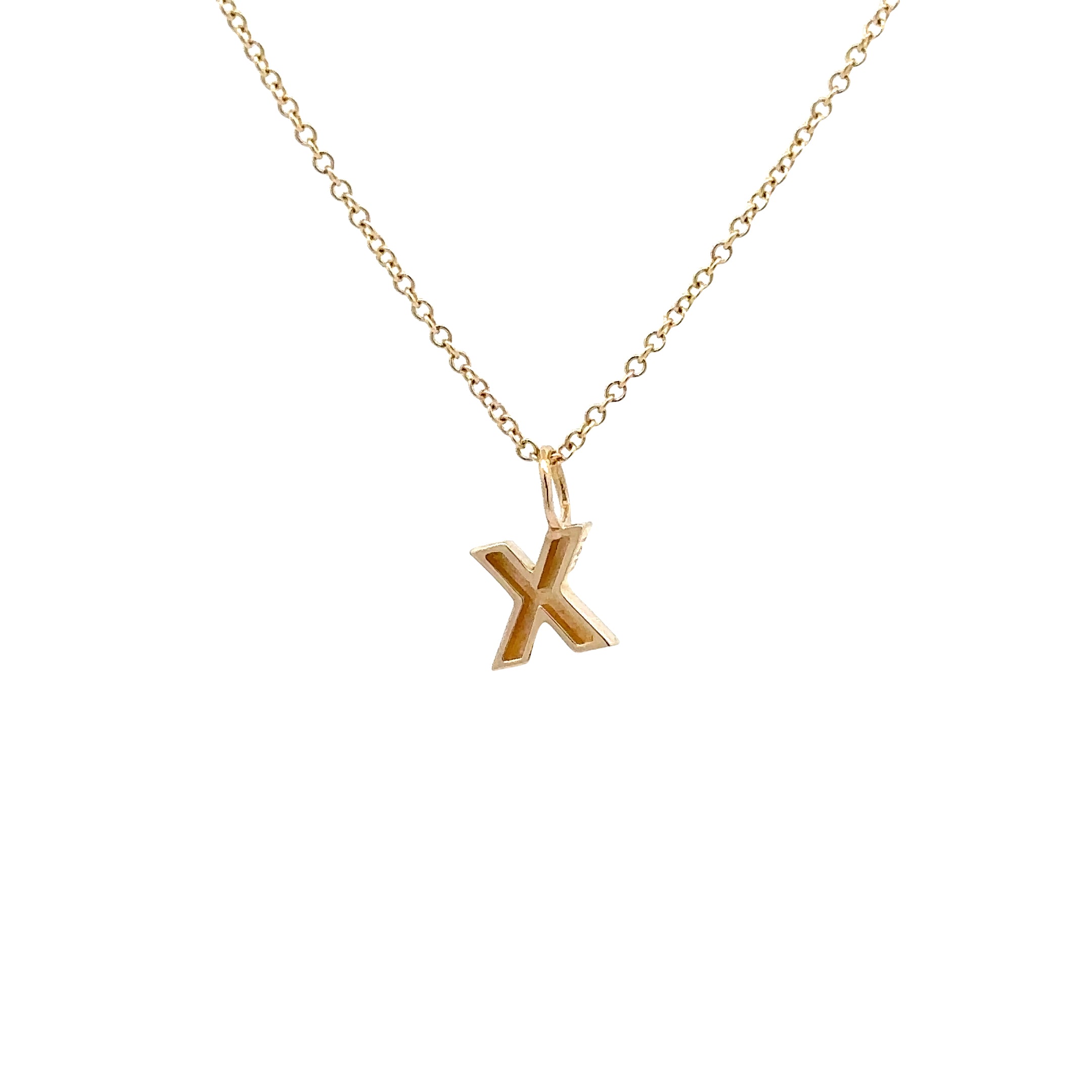 WD1306 14kt Yellow Gold Uppercase A-Z Letter Pendants