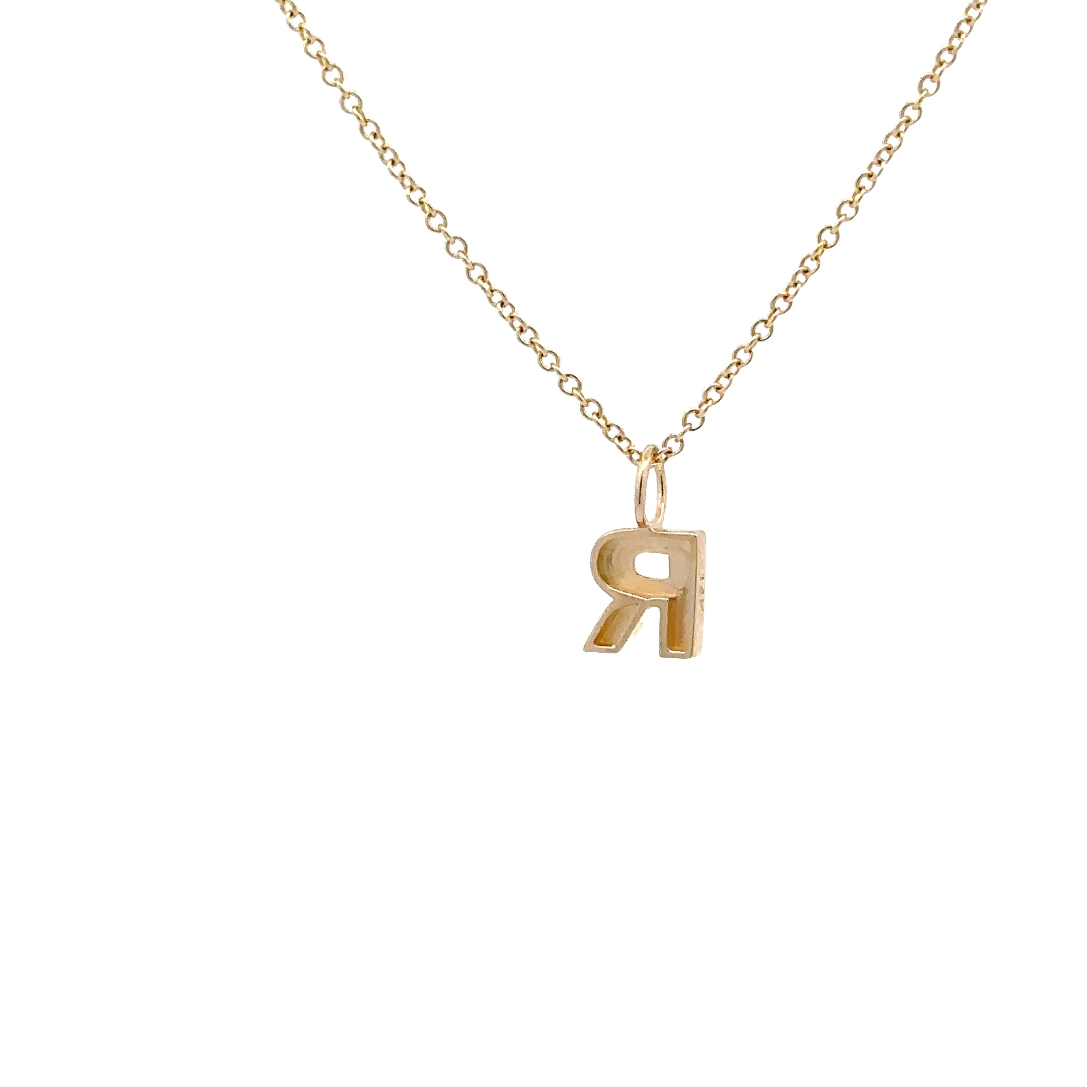WD1306 14kt Yellow Gold Uppercase A-Z Letter Pendants