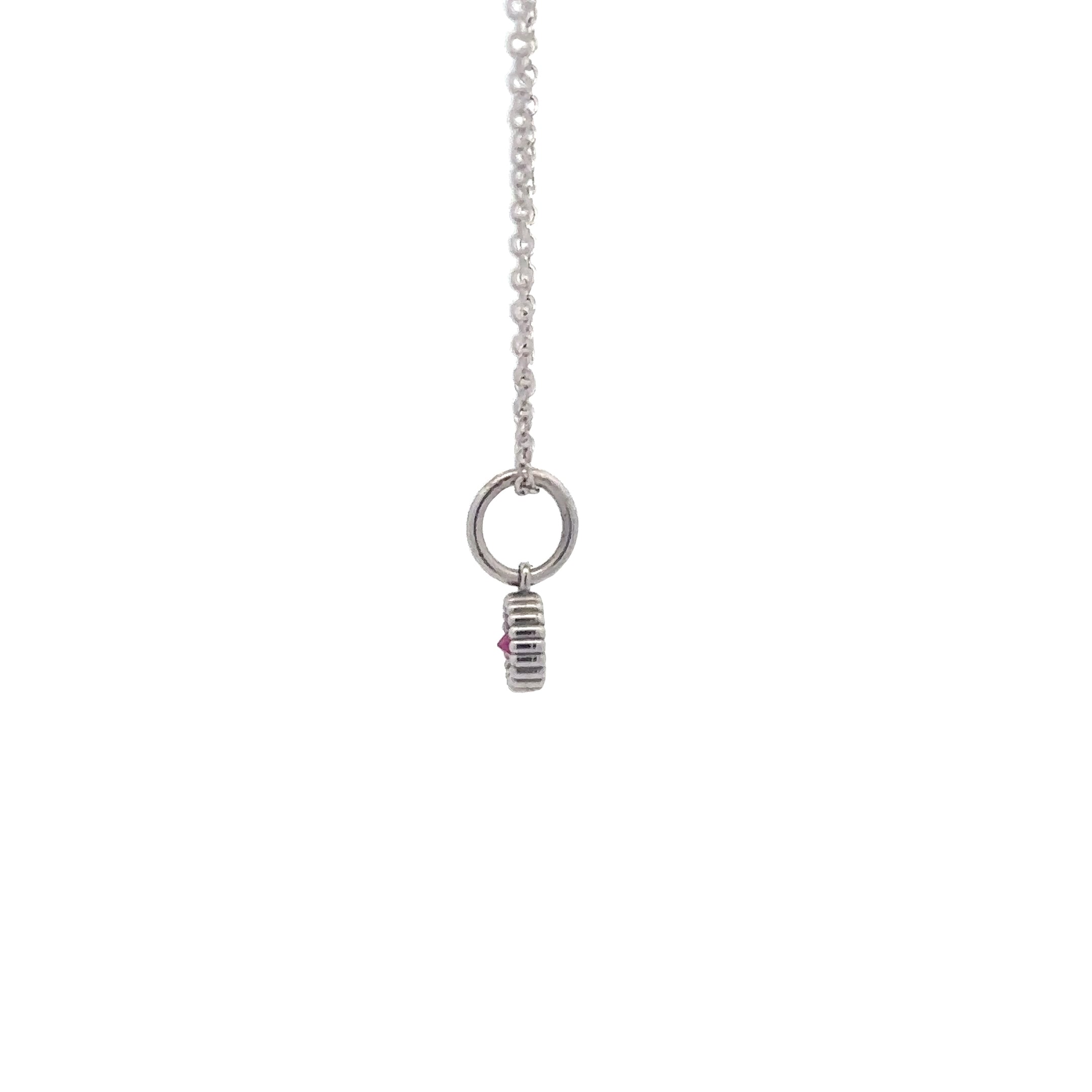 Wd136 Ruby July Birthday - 14kt Ruby pebble Charm