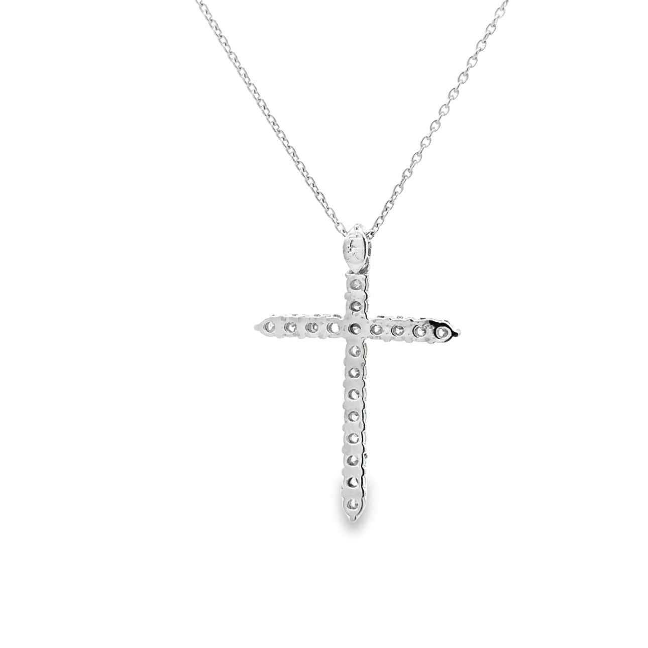 WD1321 White Gold and Diamond Cross Necklace
