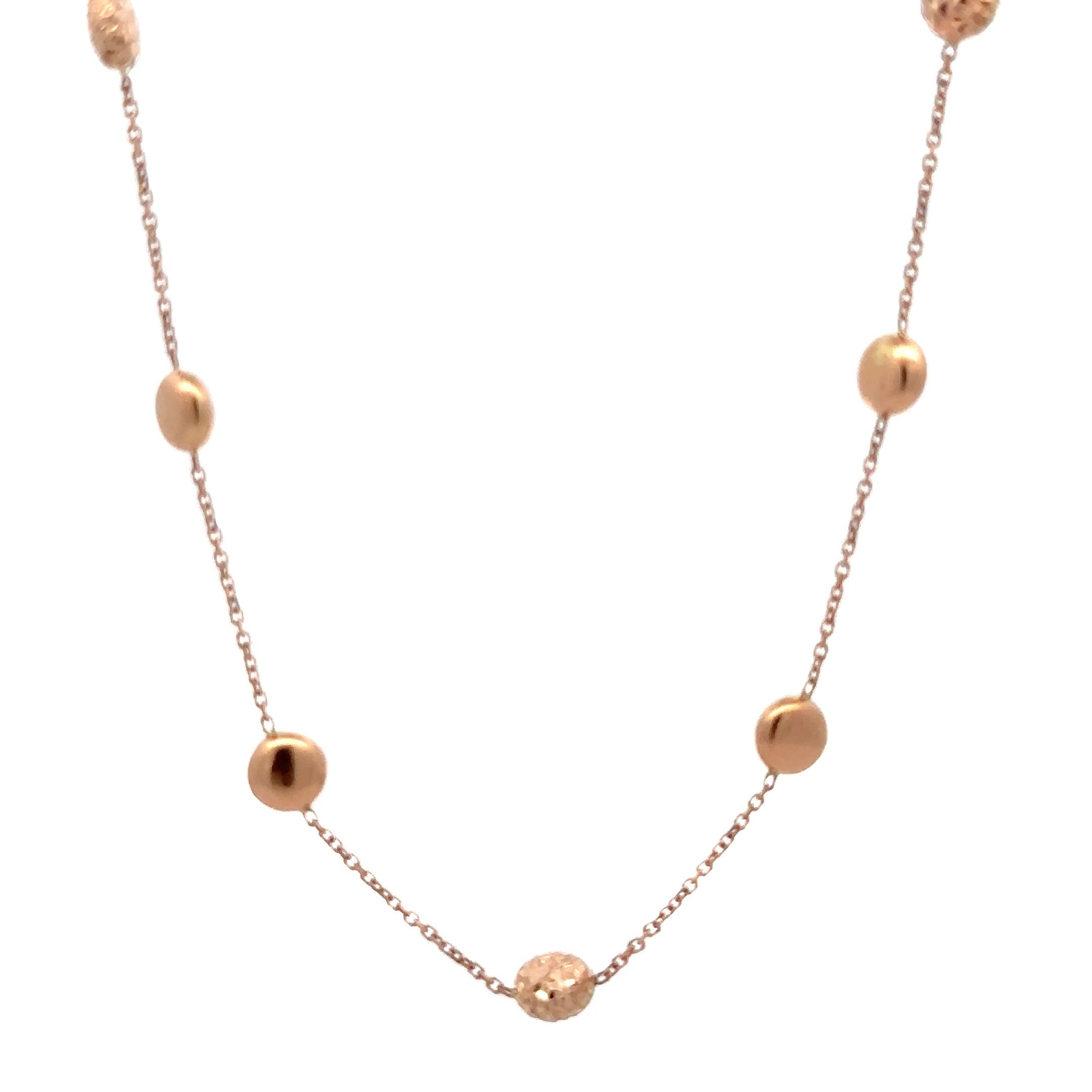 WD1184 14kt Gold Bubble Disk Necklace