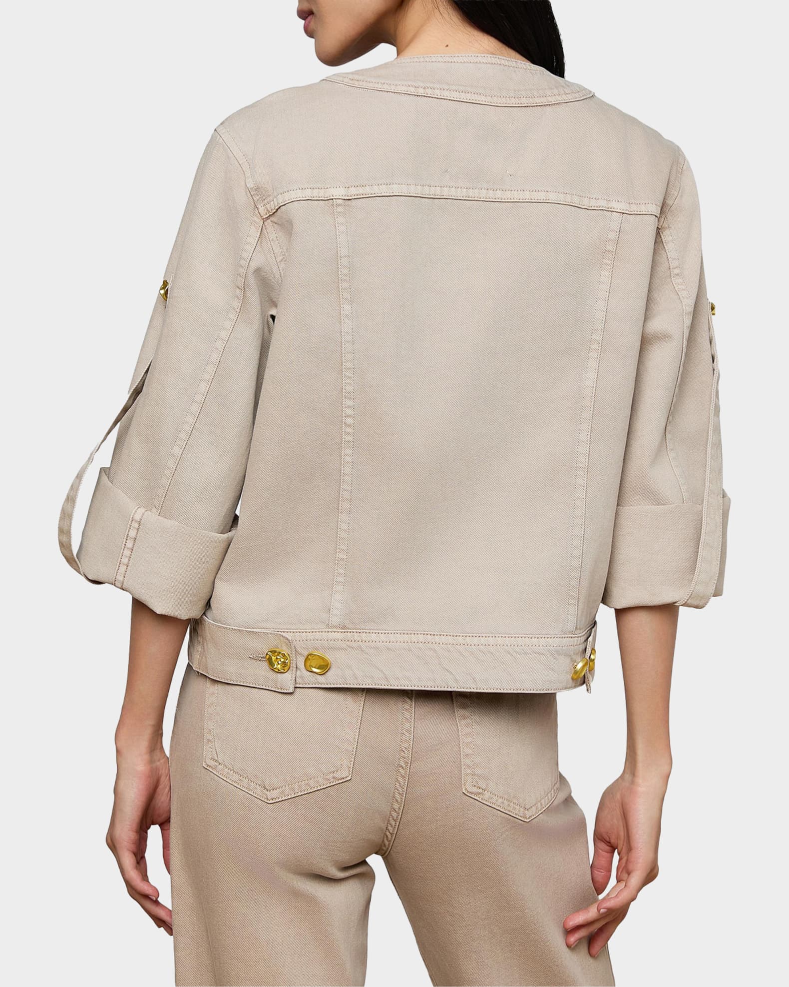 10015kdwB L'AGENCE Anouk Collarless Jacket