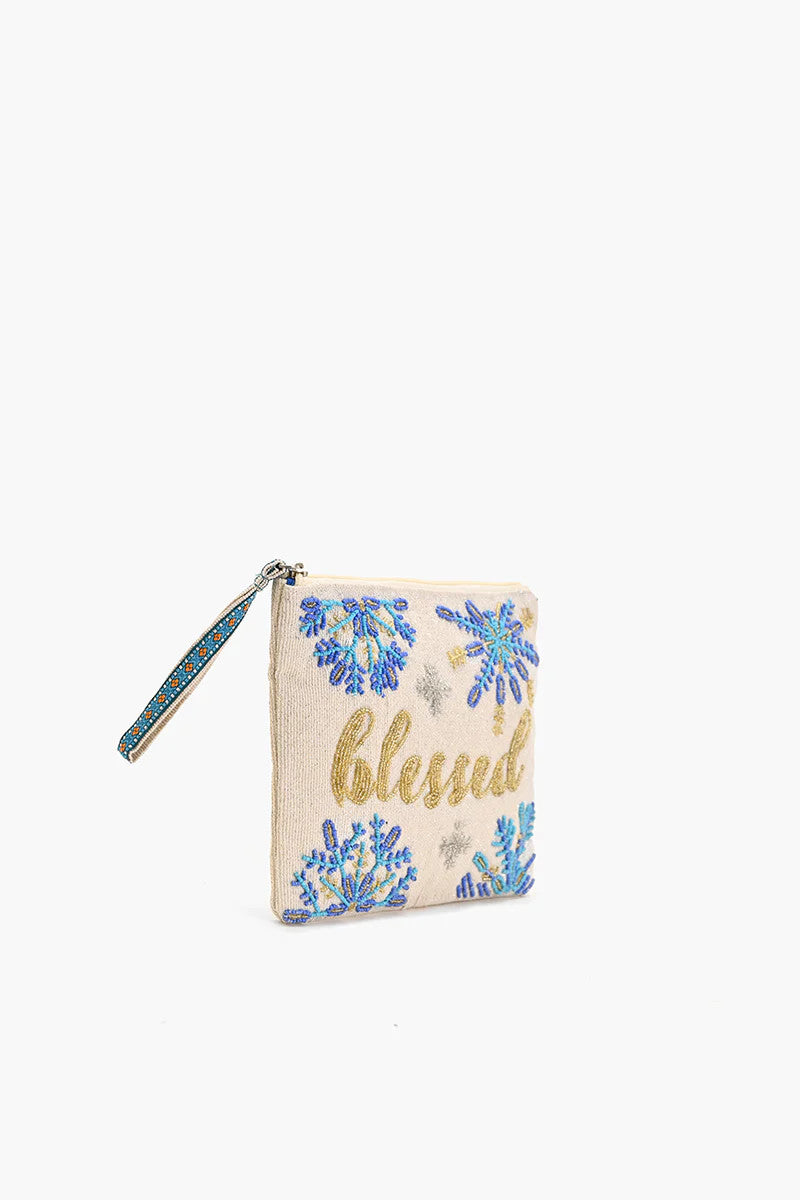 A570790b America & Beyond Blessed Embellished Wristlet Clutch