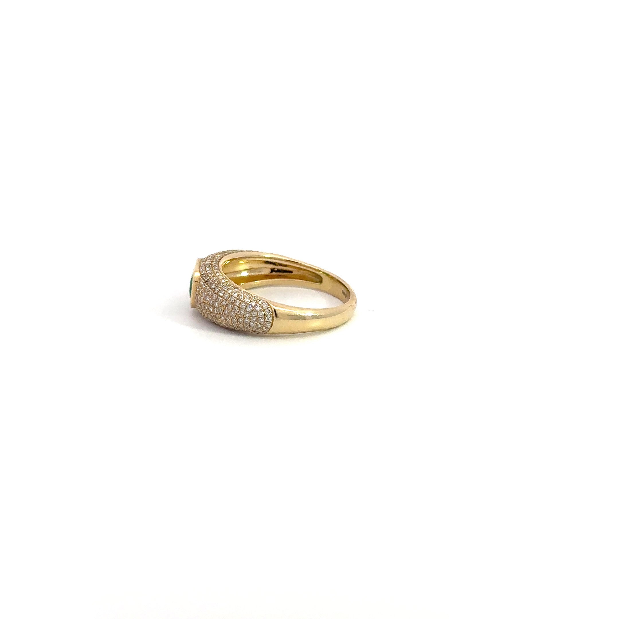 WD915 14kt gold, Diamond and Green Emerald
