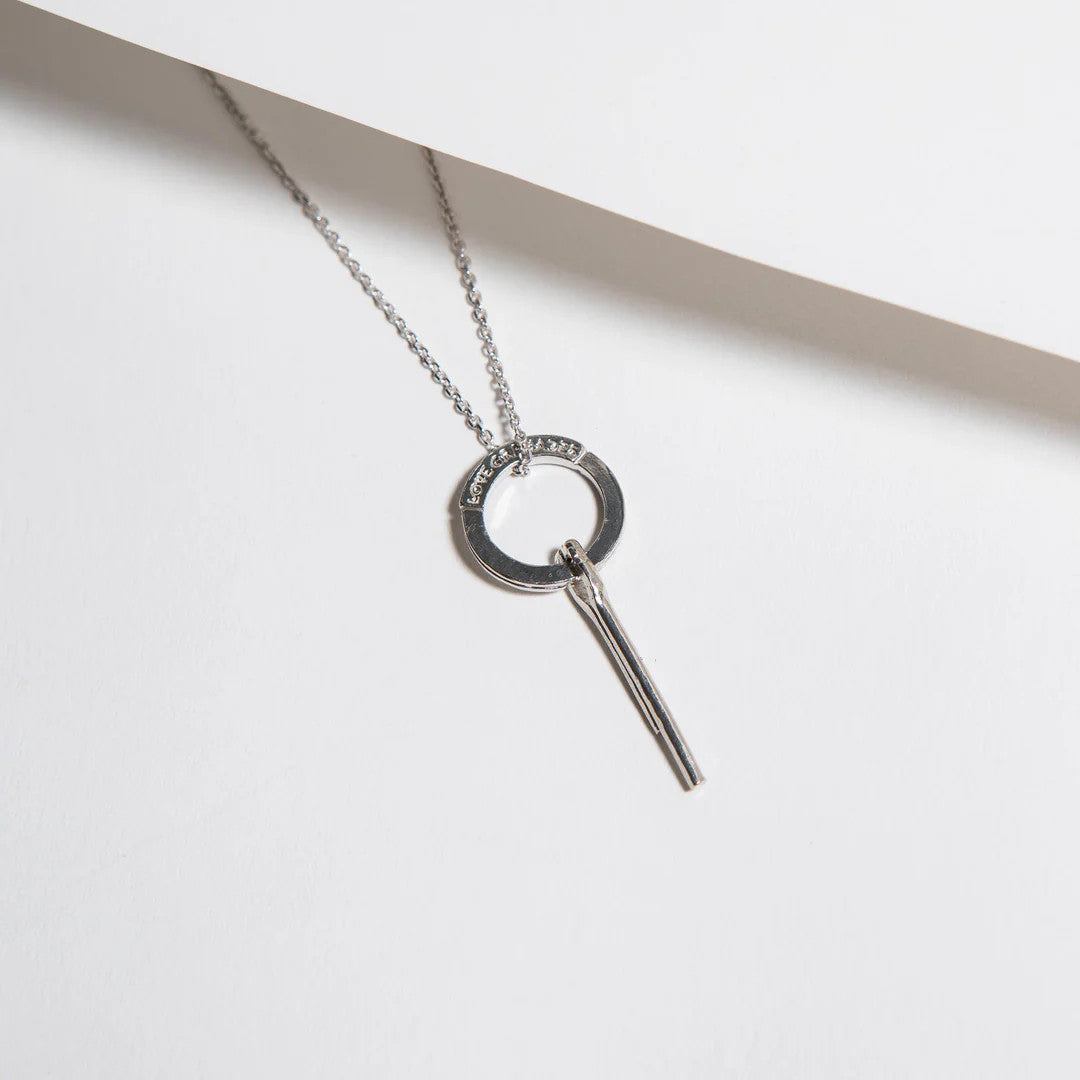 LG104 LOVE Grenades Sterling Silver Base with 14kt plating Small Grenade Pin W/18inch linked chain