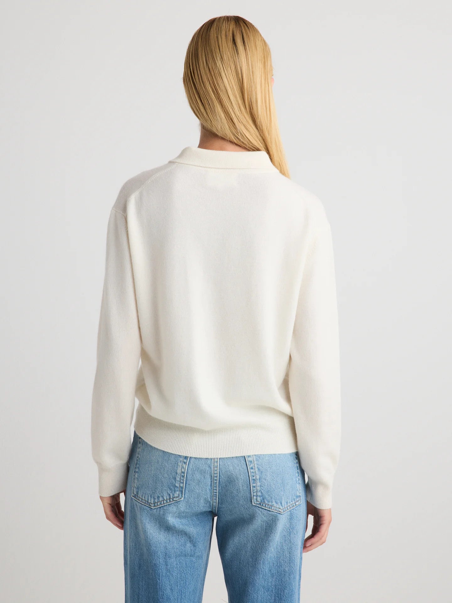 26SS06i W.CASHMERE Piper Cashmere Polo Sweater