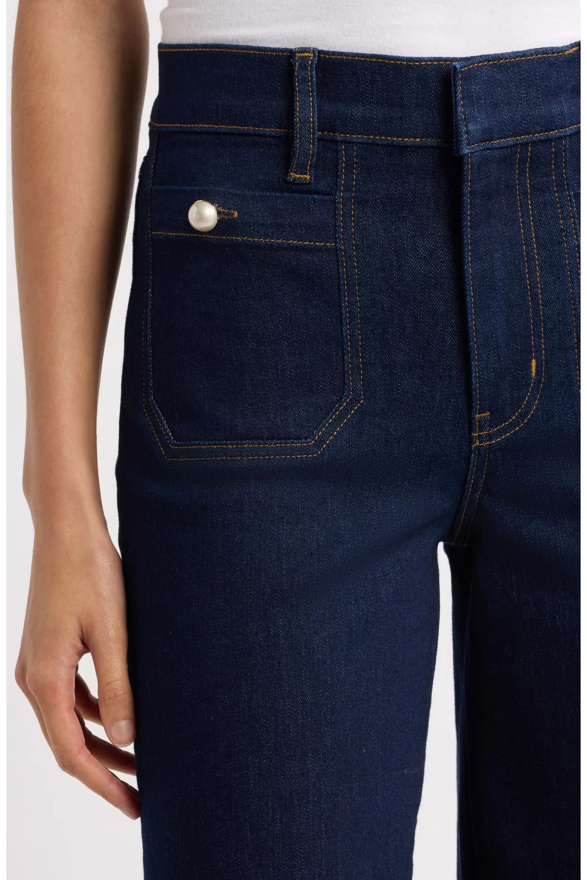LSpipp814rins FRAME The Pearl Slim Palazzo Modernist Pocket