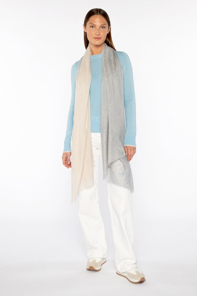 LSAS5-207tqm Kinross Dot Print Scarf