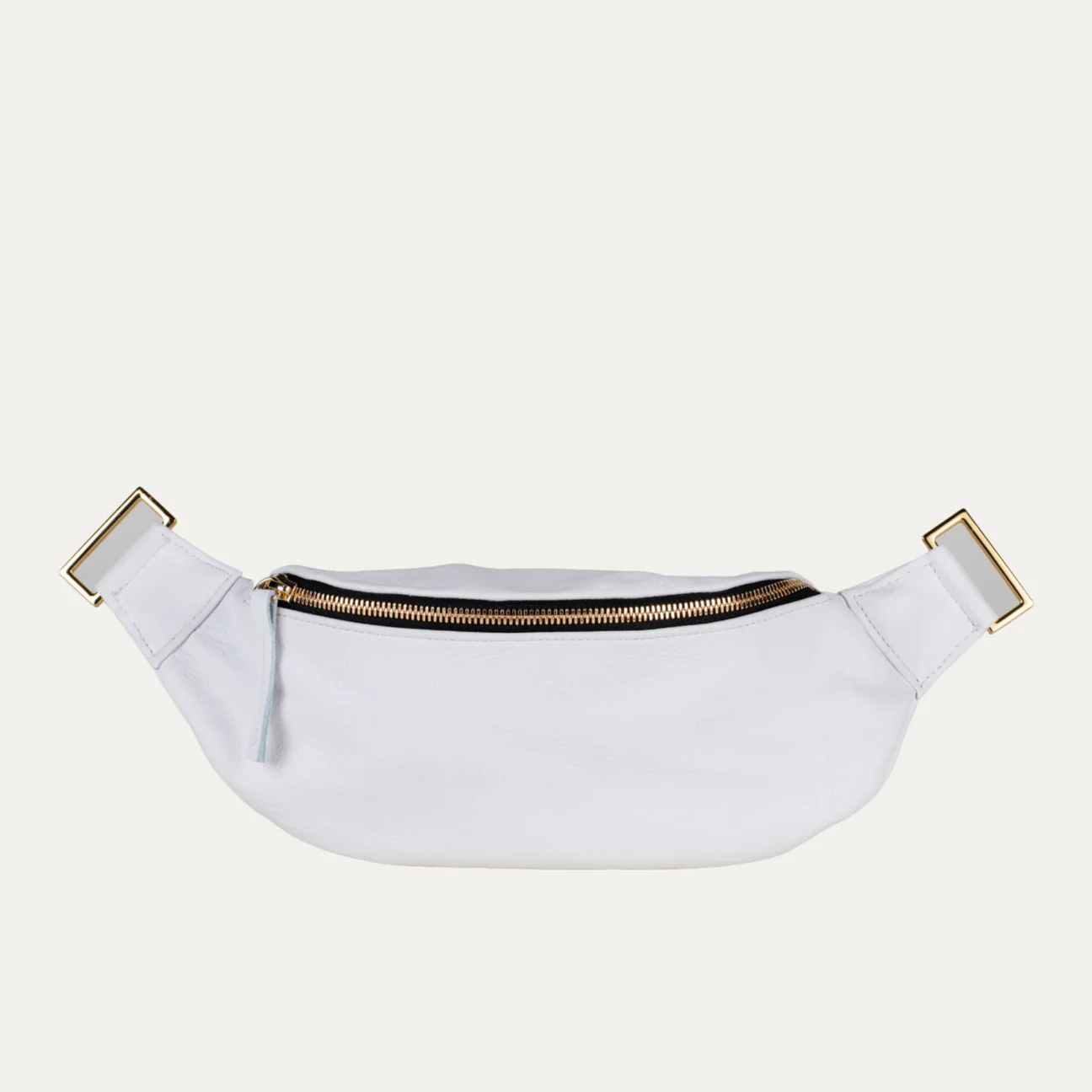 WHT/GH/FP Fanny Pack+ Crossbody Bag | White + Gold Hardware