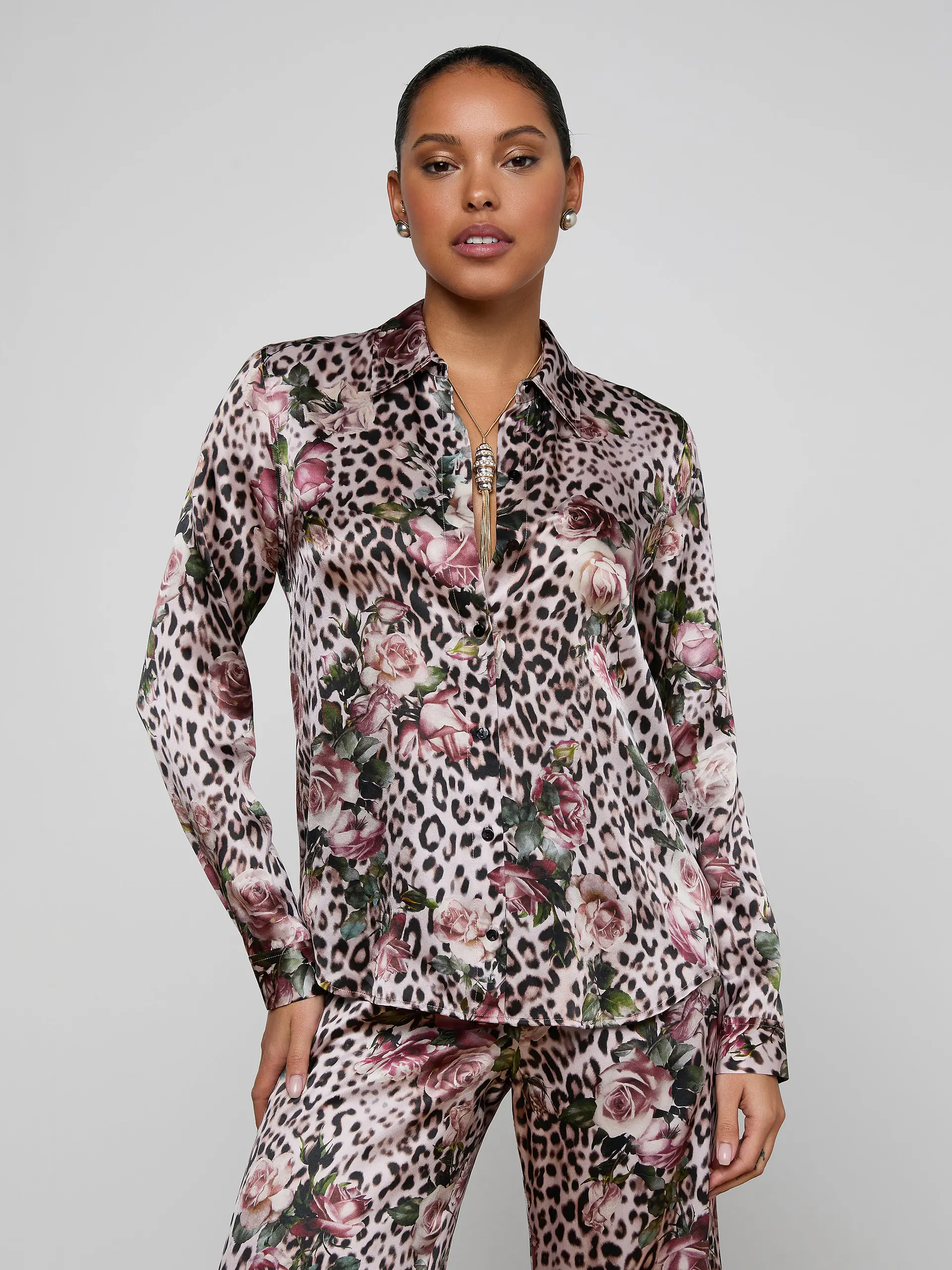 40223RBMmsrc L'AGENCE Tyler Silk Blouse