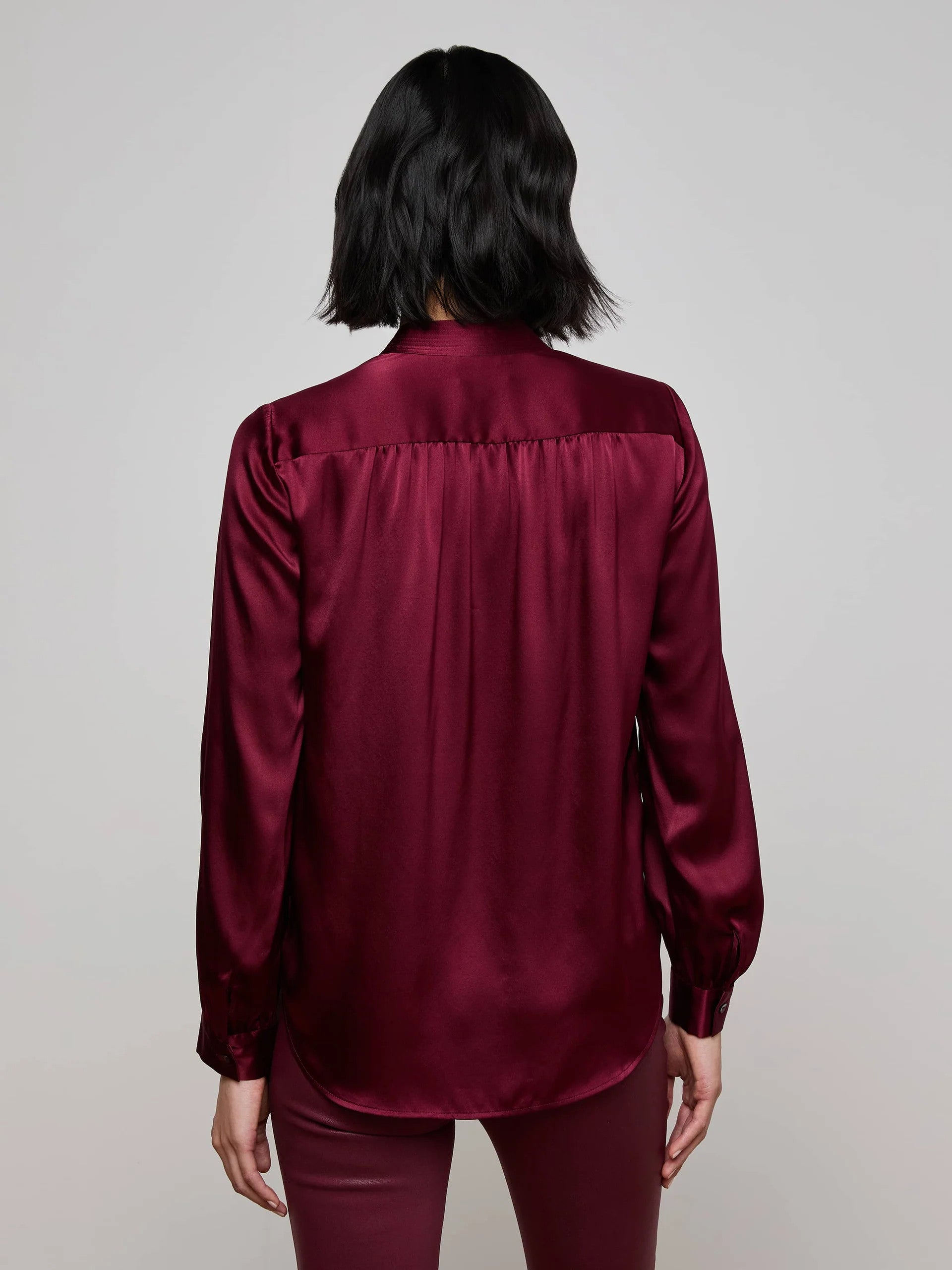 4490CLWdp L'AGENCE Biana Silk Blouse