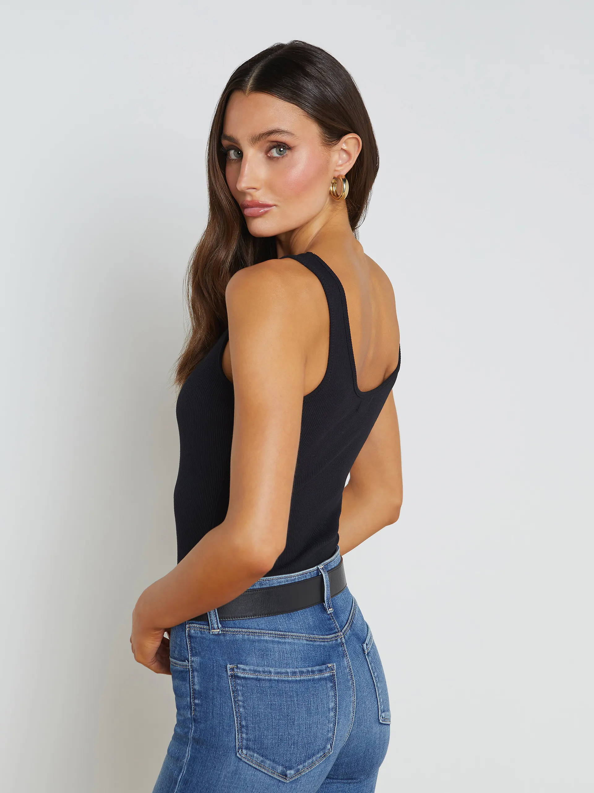 5738CMRb L'AGENCE Nica Scoop Bodysuit