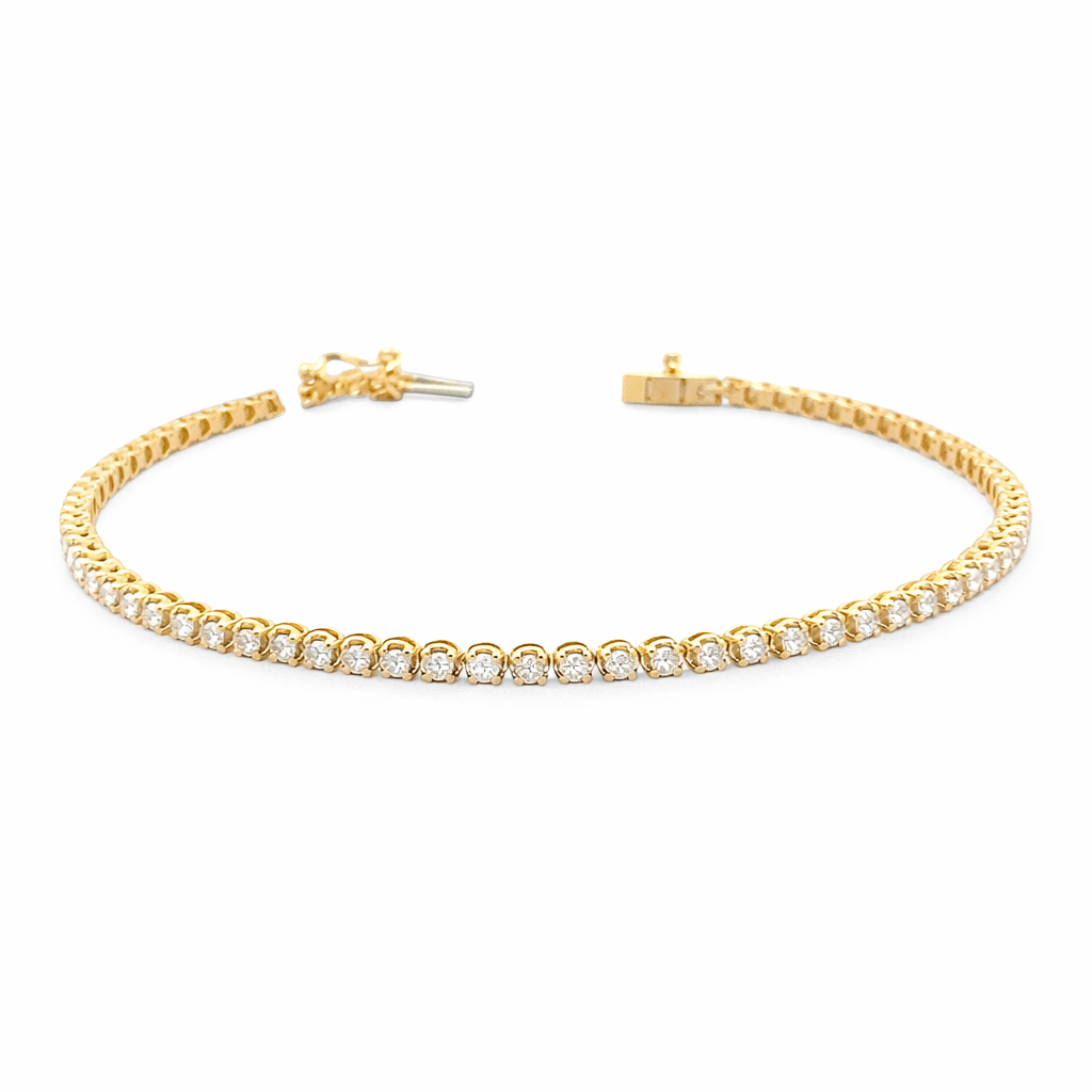 12491B4YN080B 14kt Gold Diamond Tennis Bracelet