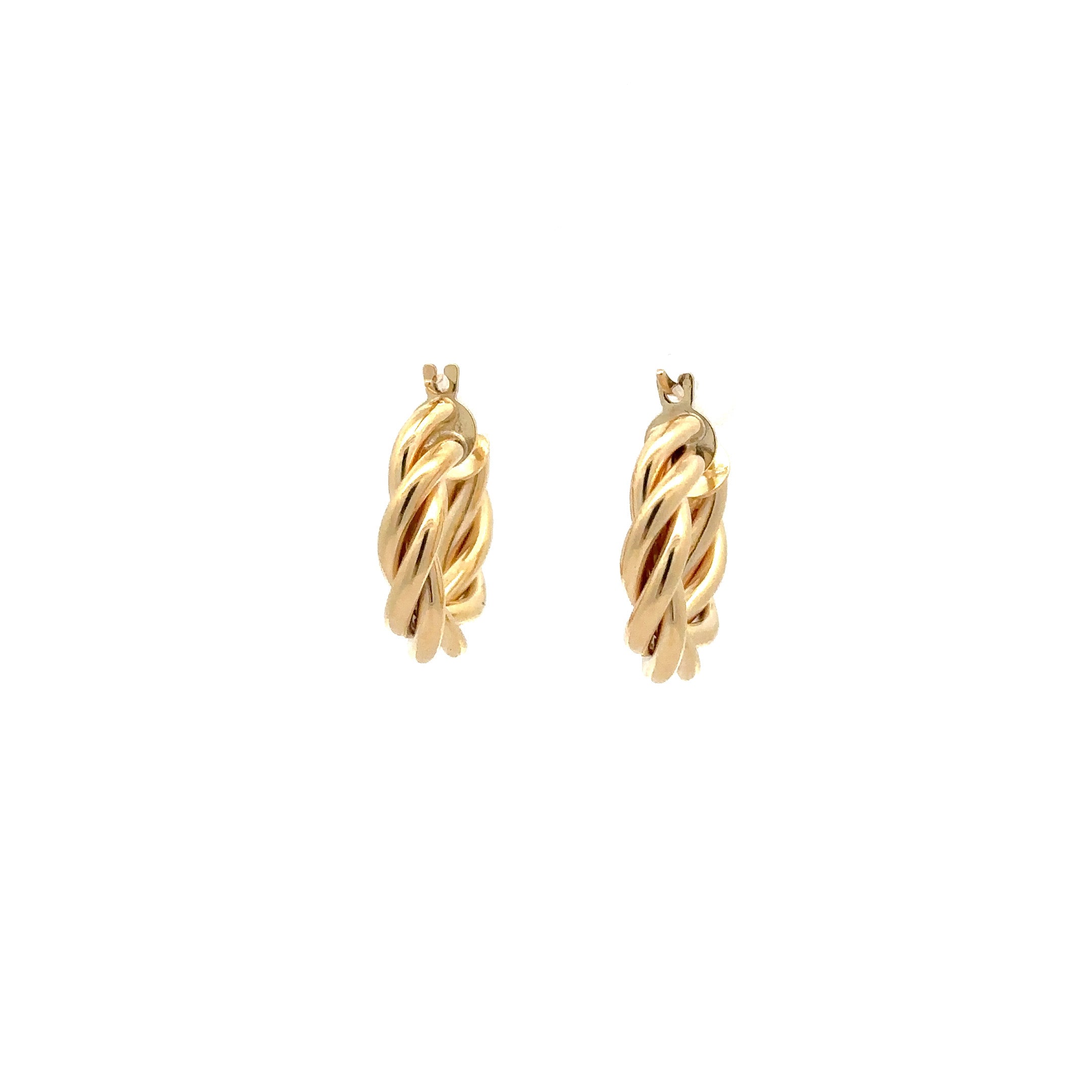 WD1208 14kt Gold Twist Style Hoop