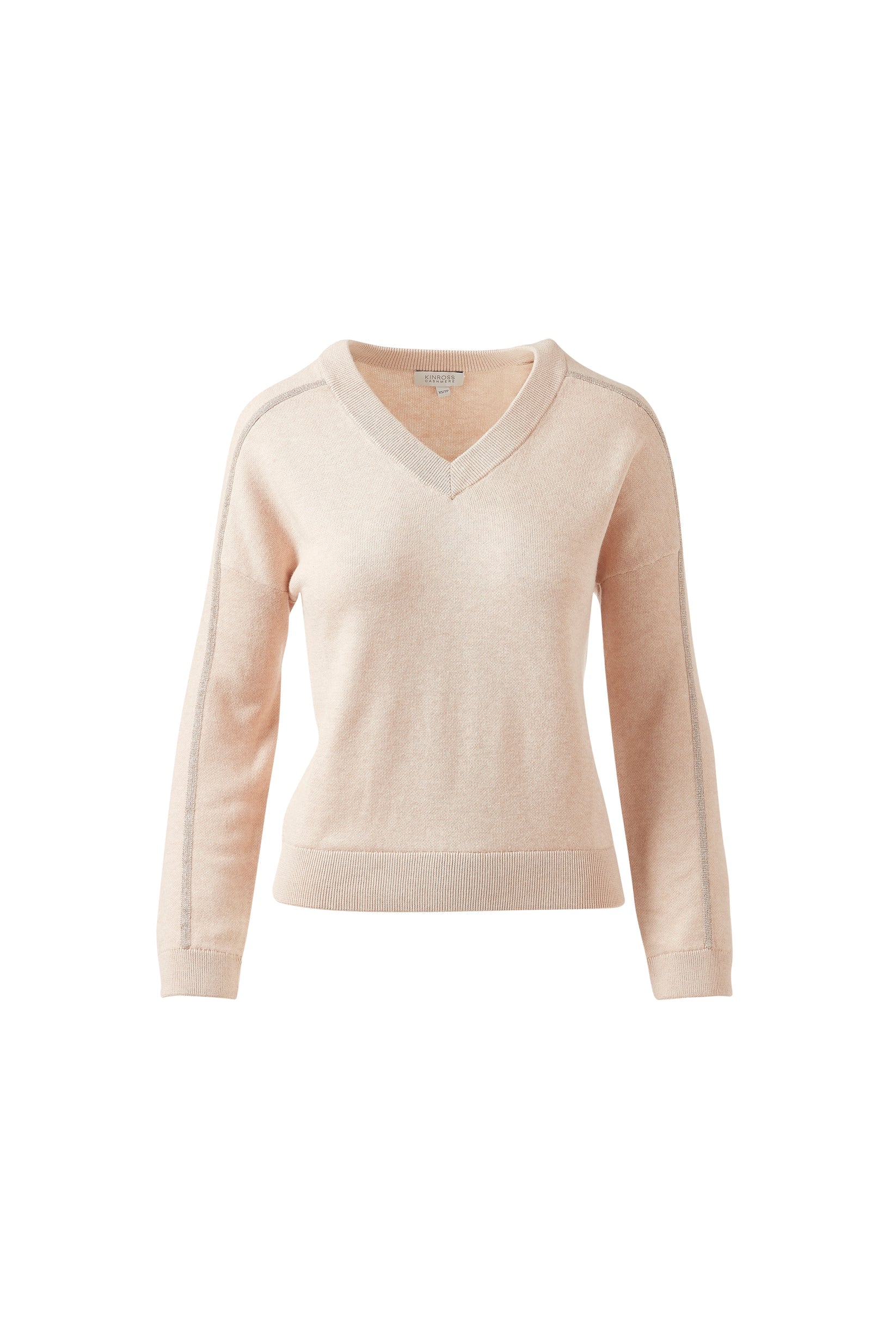 LFSD5-209l Lurex Tipped Doubleknit Vee