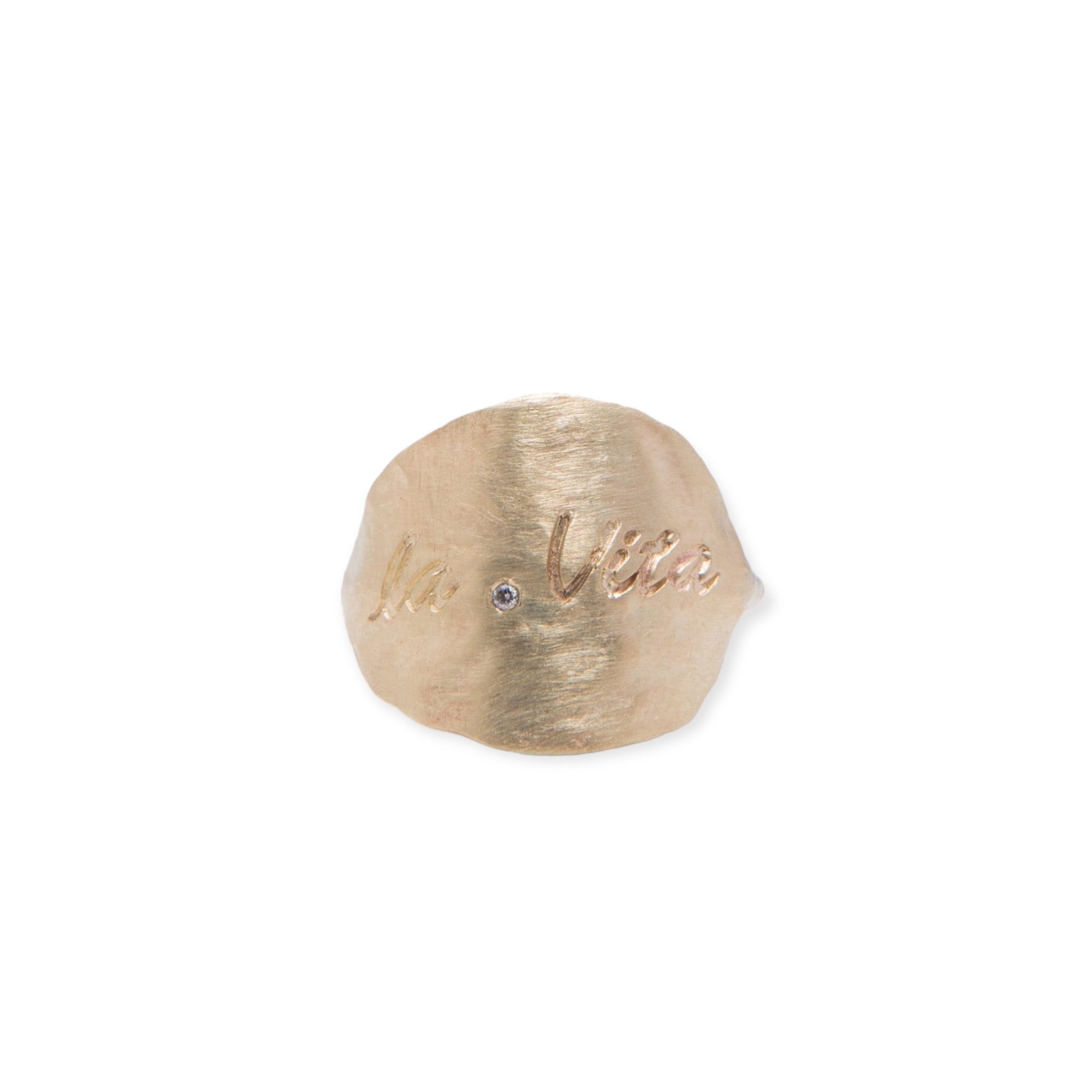 WD102 14kt La Vita Leaf Ring