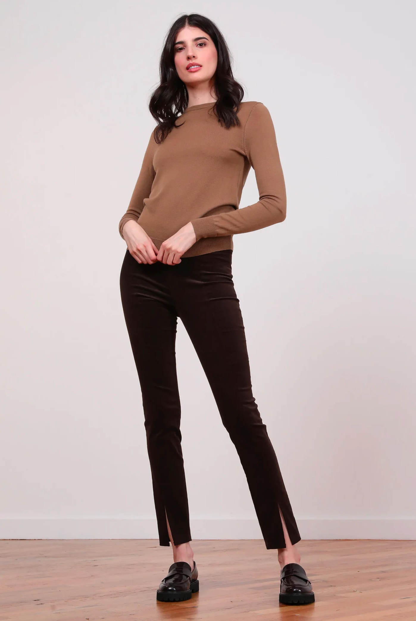 F1673fc Avenue Montaigne MAX Fine Corduroy Brown
