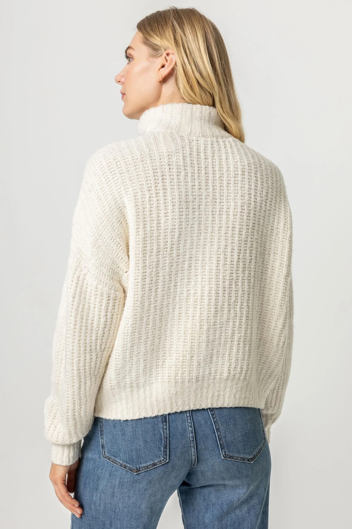 PA2360i Ribbed Half Zip Sweater