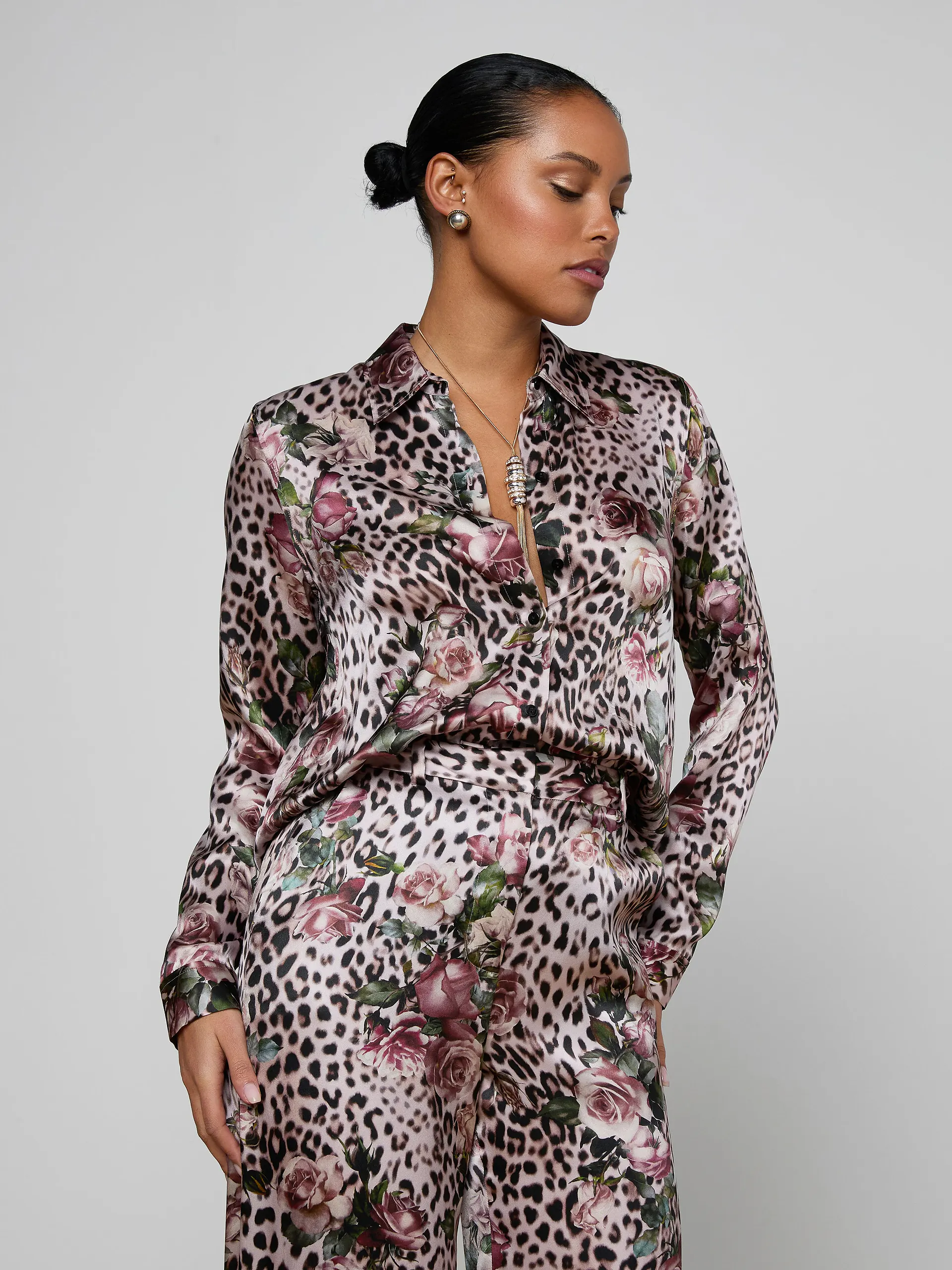 40223RBMmsrc L'AGENCE Tyler Silk Blouse