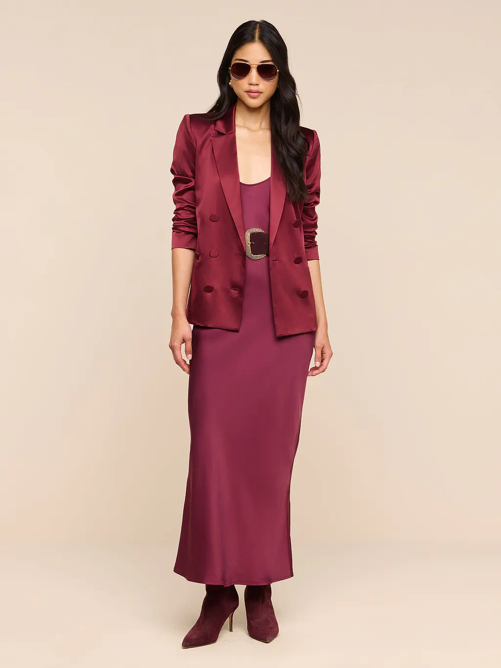 10053chmMr L'AGENCE Sena Double Breasted Blazer