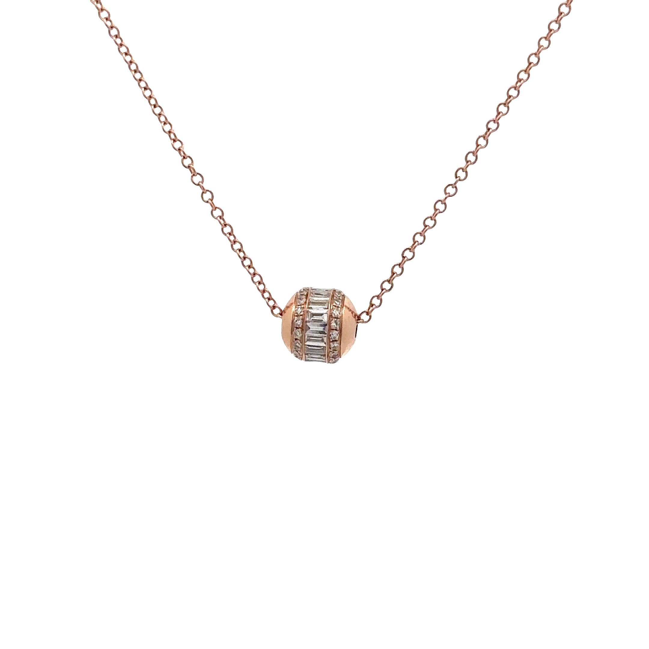 120104 14kt Rose Gold Diamond Charm