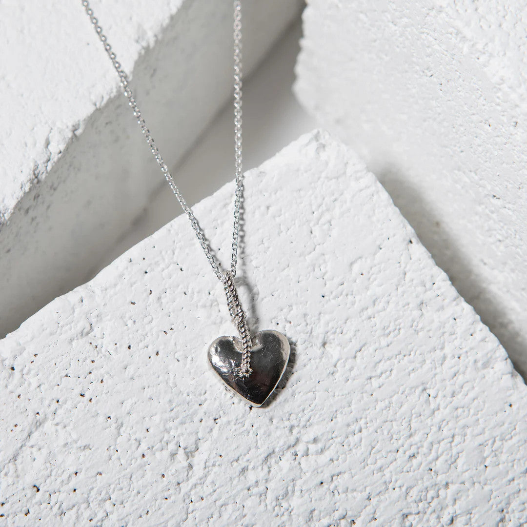 LG102 LOVE Grenades Sterling Silver Base with 14kt plating Cherry heart Bomb W/18inch linked chain