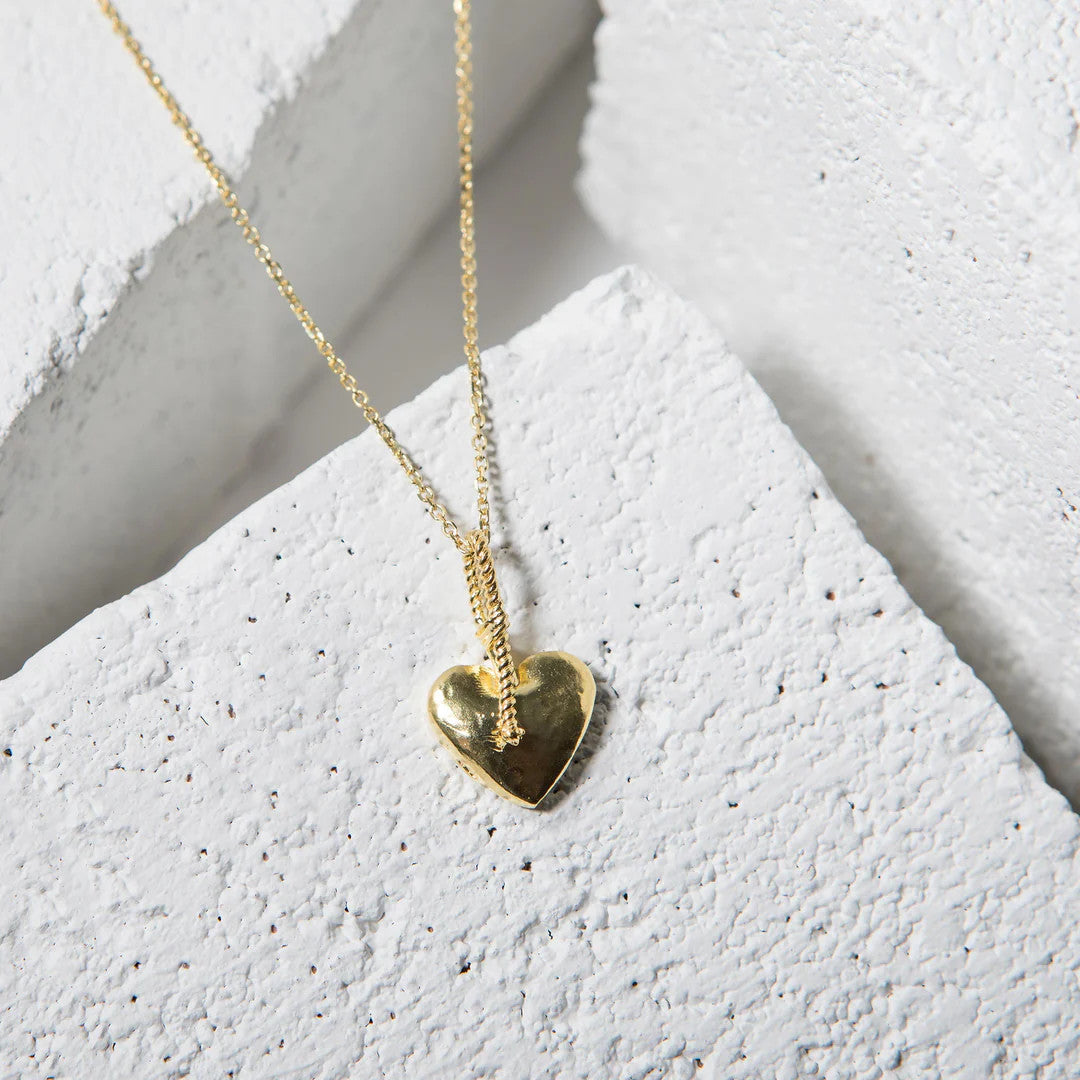 LG102 LOVE Grenades Sterling Silver Base with 14kt plating Cherry heart Bomb W/18inch linked chain