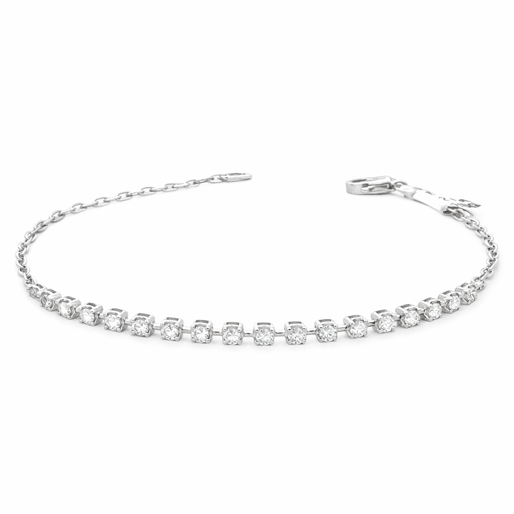 15971dwb4wna1 14kt White Gold Diamond Tennis Bracelet