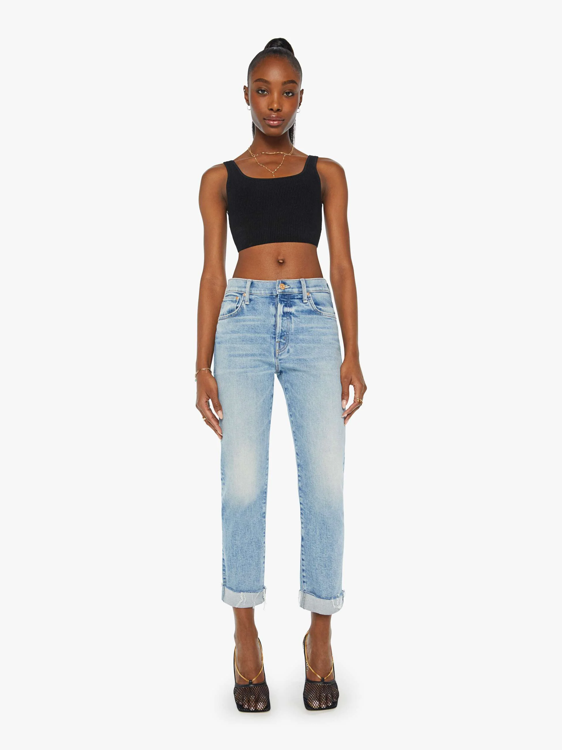 1036-1351sp MOTHER The Scrapper Cuff Ankle Fray