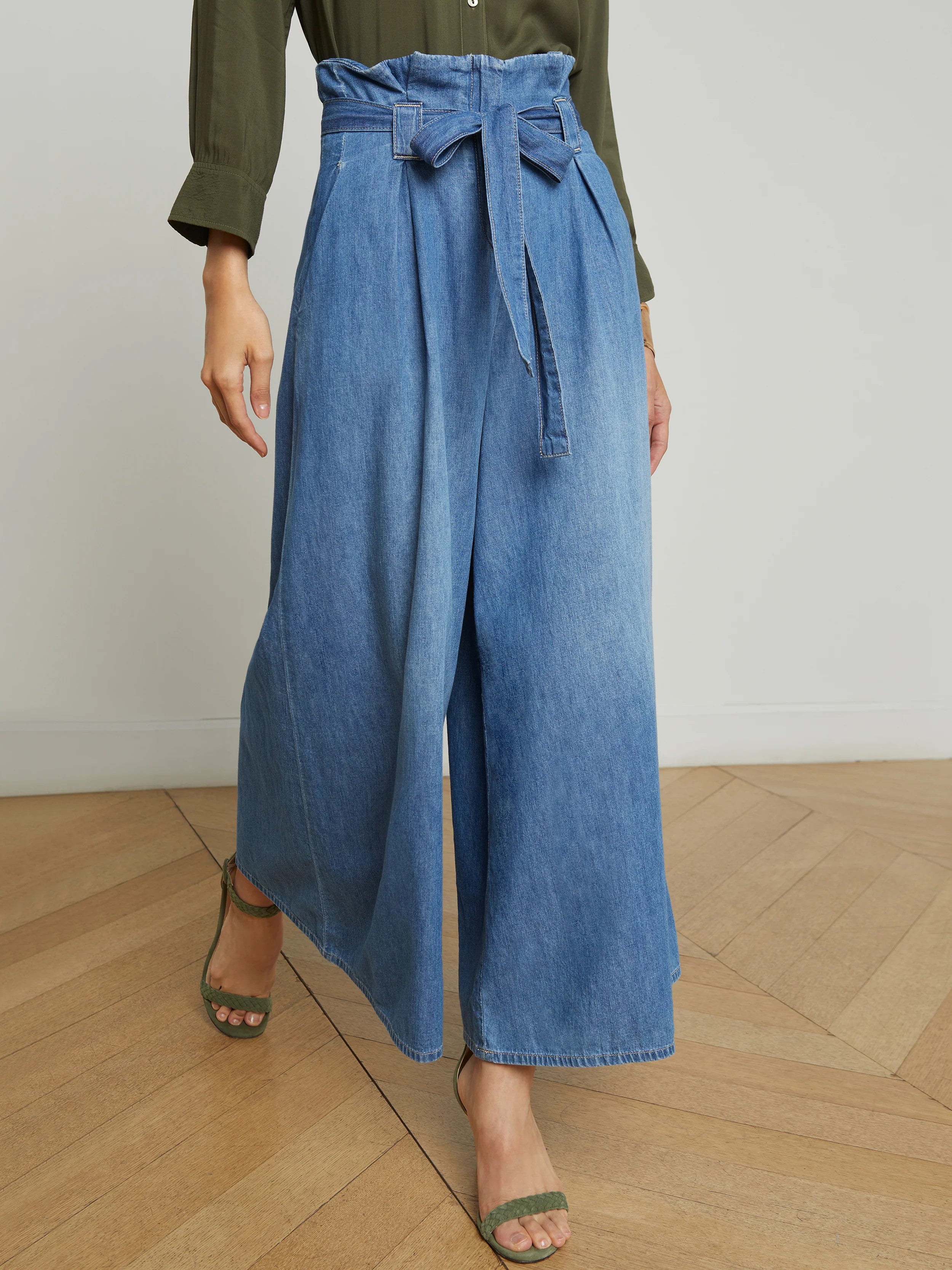 2960KDLs L'AGENCE Lowen Cropped Wide-Leg Jean