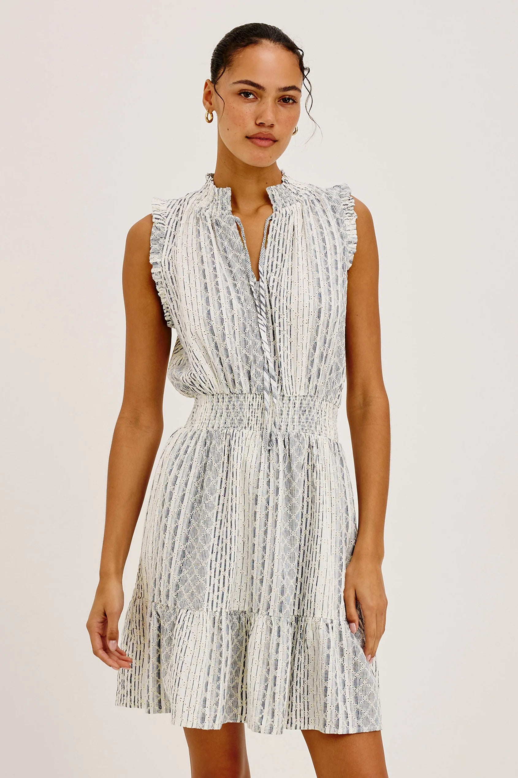 200-174G-86178617 Rails Didi Dress Striped Eyelet