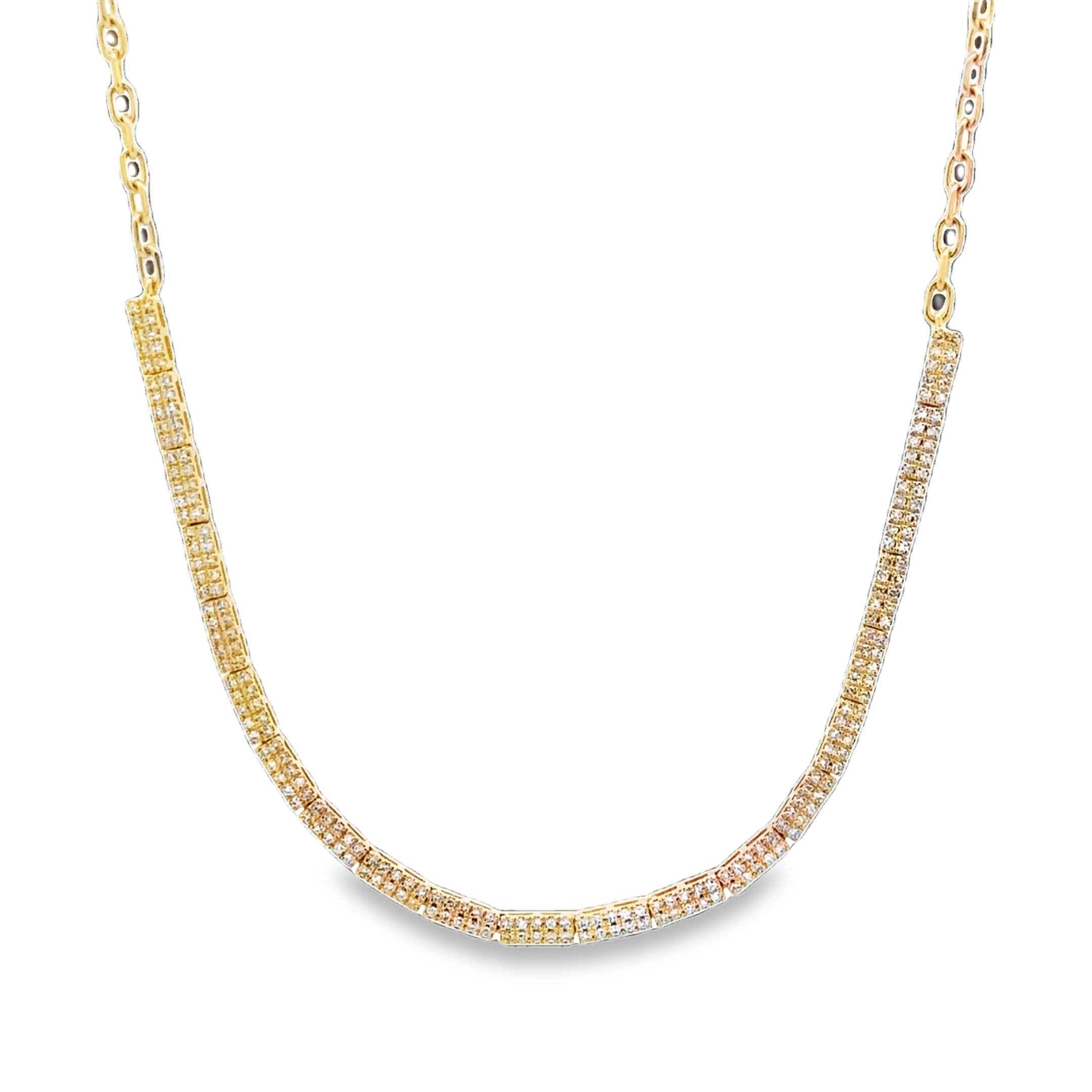 WD1698 14kt Gold Diamond Necklace