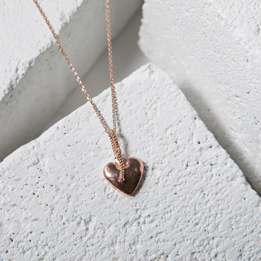 LG102 LOVE Grenades Sterling Silver Base with 14kt plating Cherry heart Bomb W/18inch linked chain