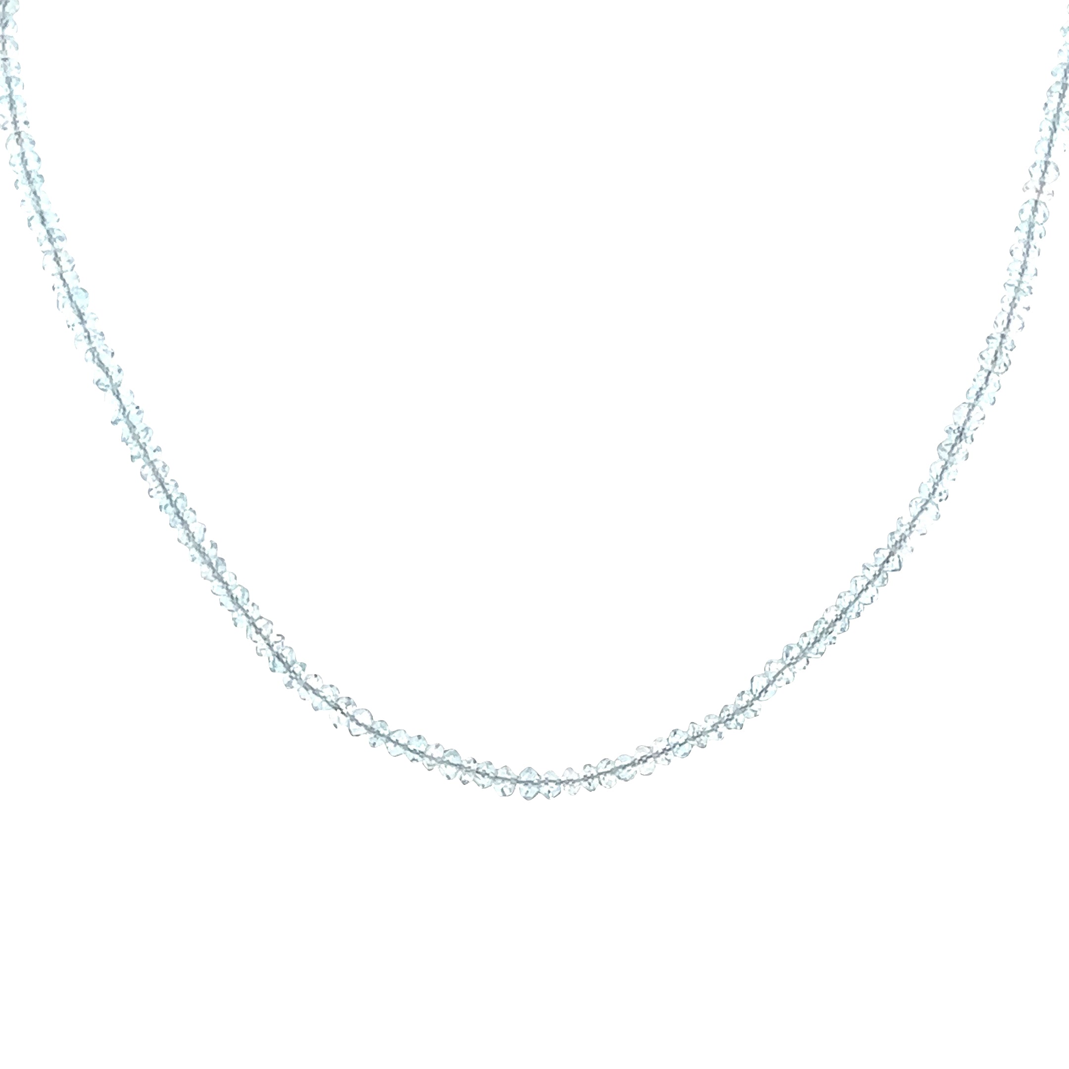 WD1926 Faceted Blue Topaz Necklace — 14K Yellow Gold
