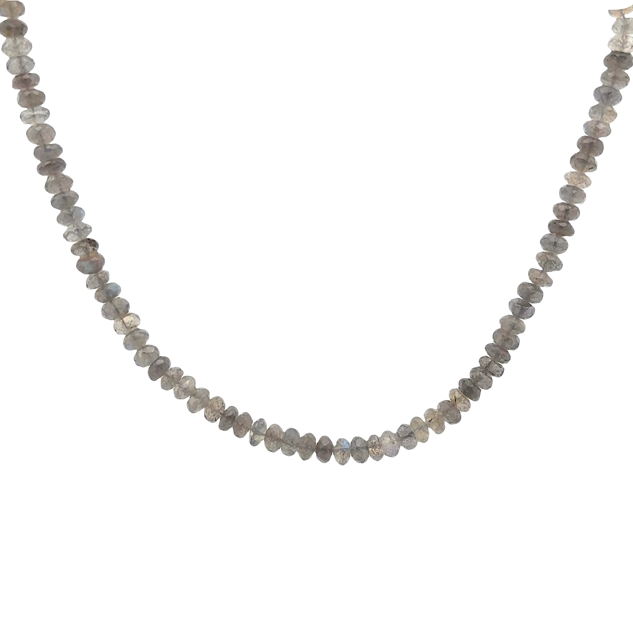 WD1930 Faceted Labradorite Necklace — 14K Yellow Gold