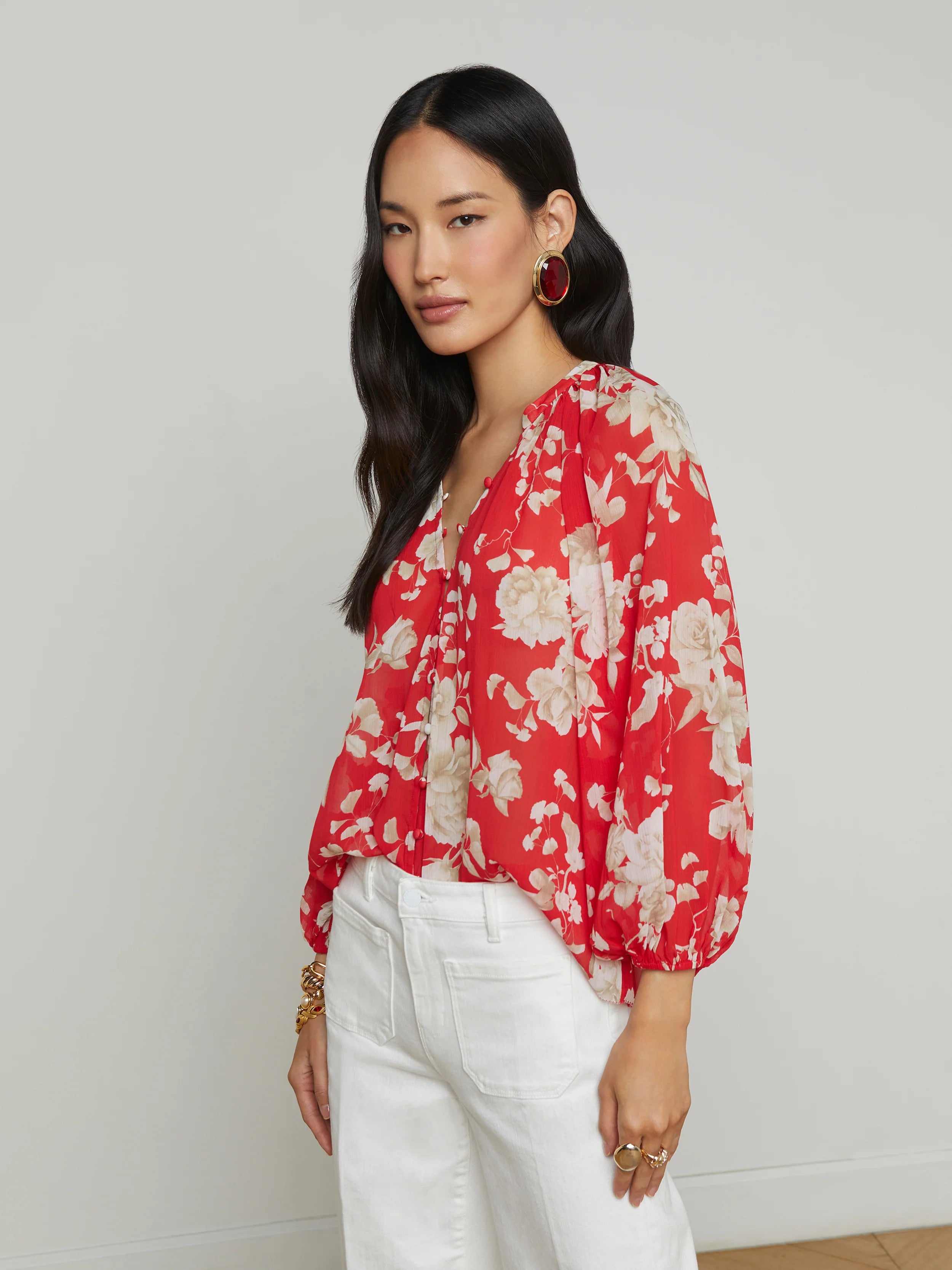 40522IKTriib L'AGENCE Teagan Blouse