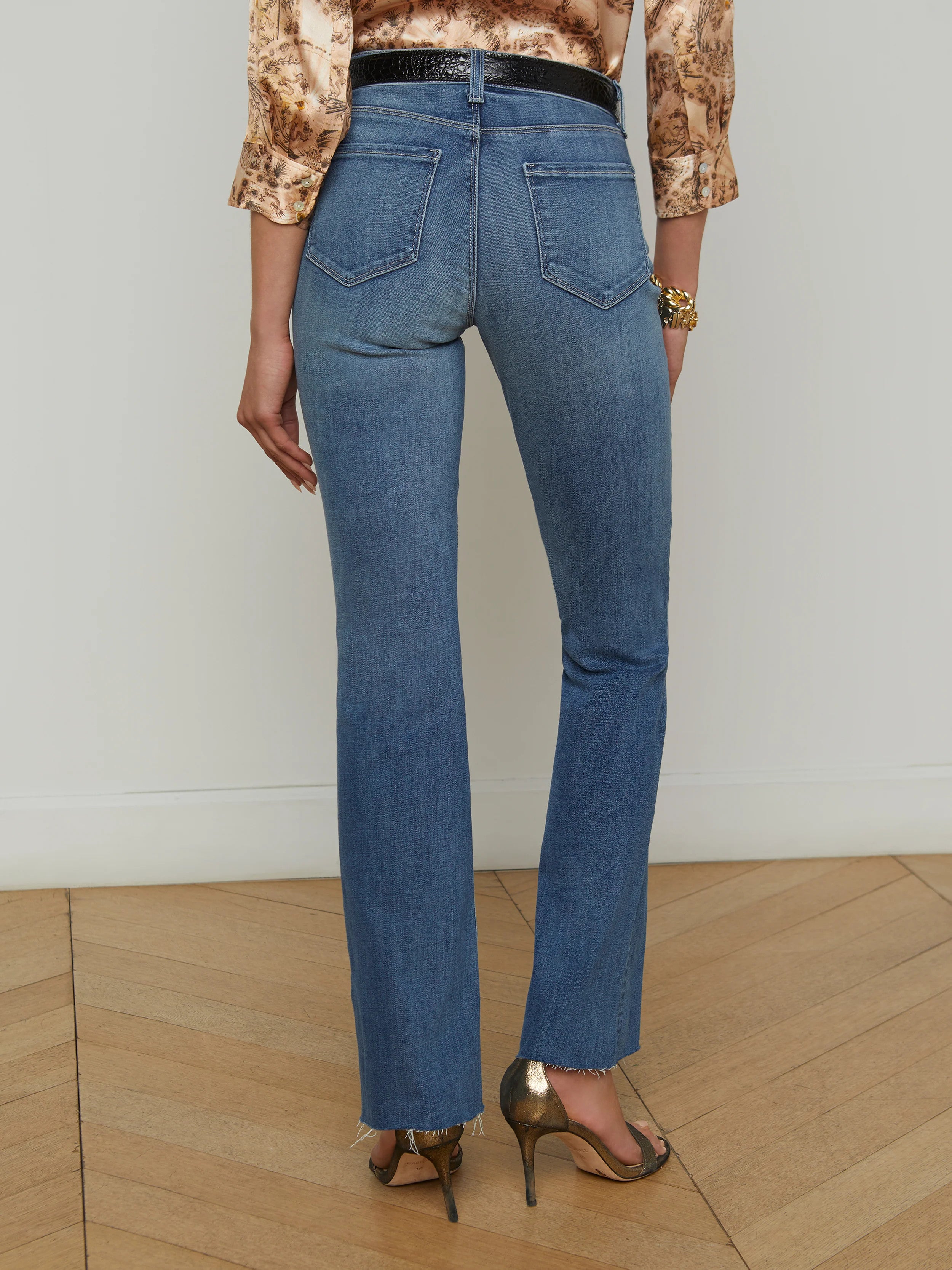 2823PWHRhasn L'AGENCE Sneeki Low-Rise Straight-Leg Jean