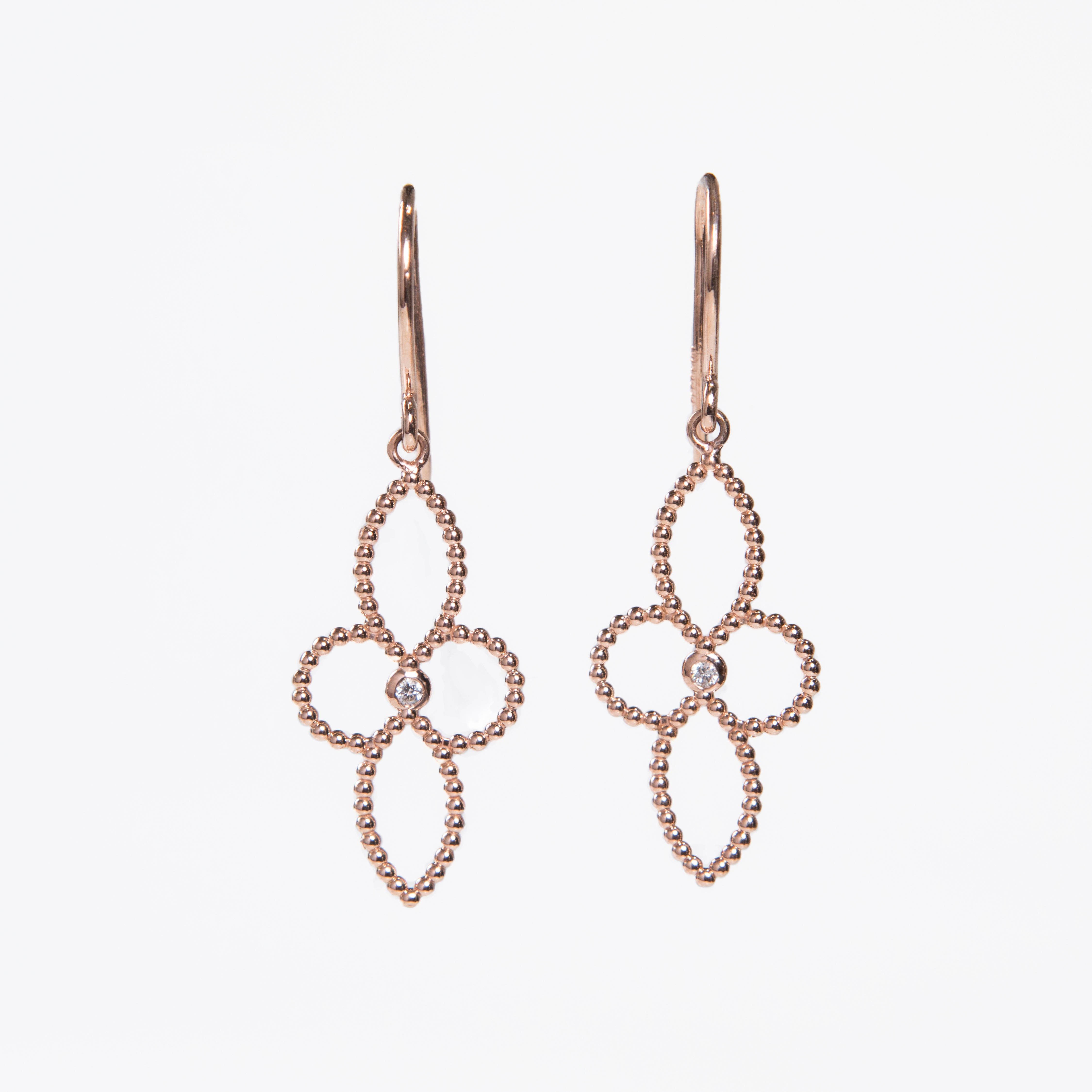 WD35 - 4 Petal Flower Drop Earrings