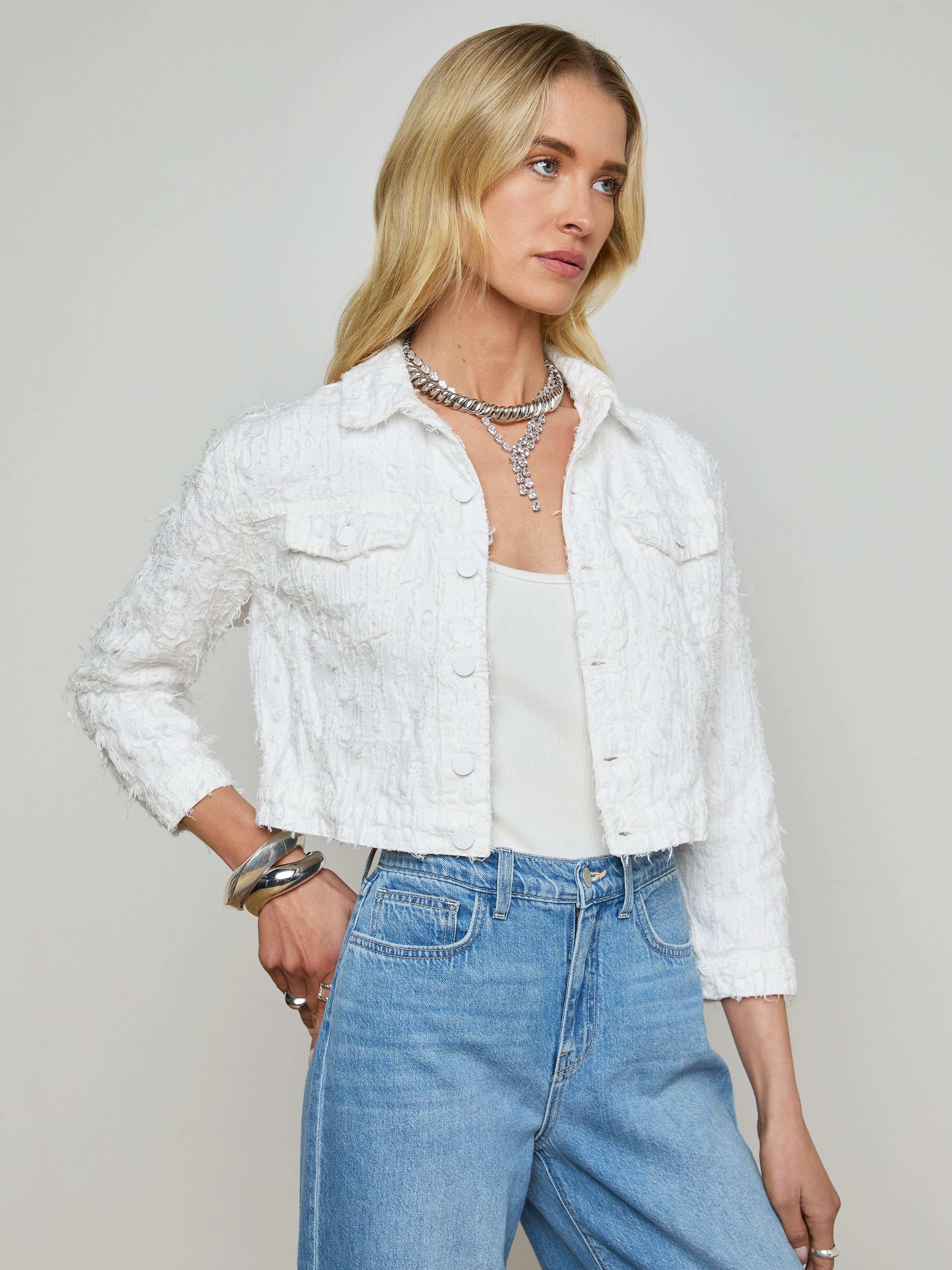 1916IAWb L'Agence Koda Crop Jacket