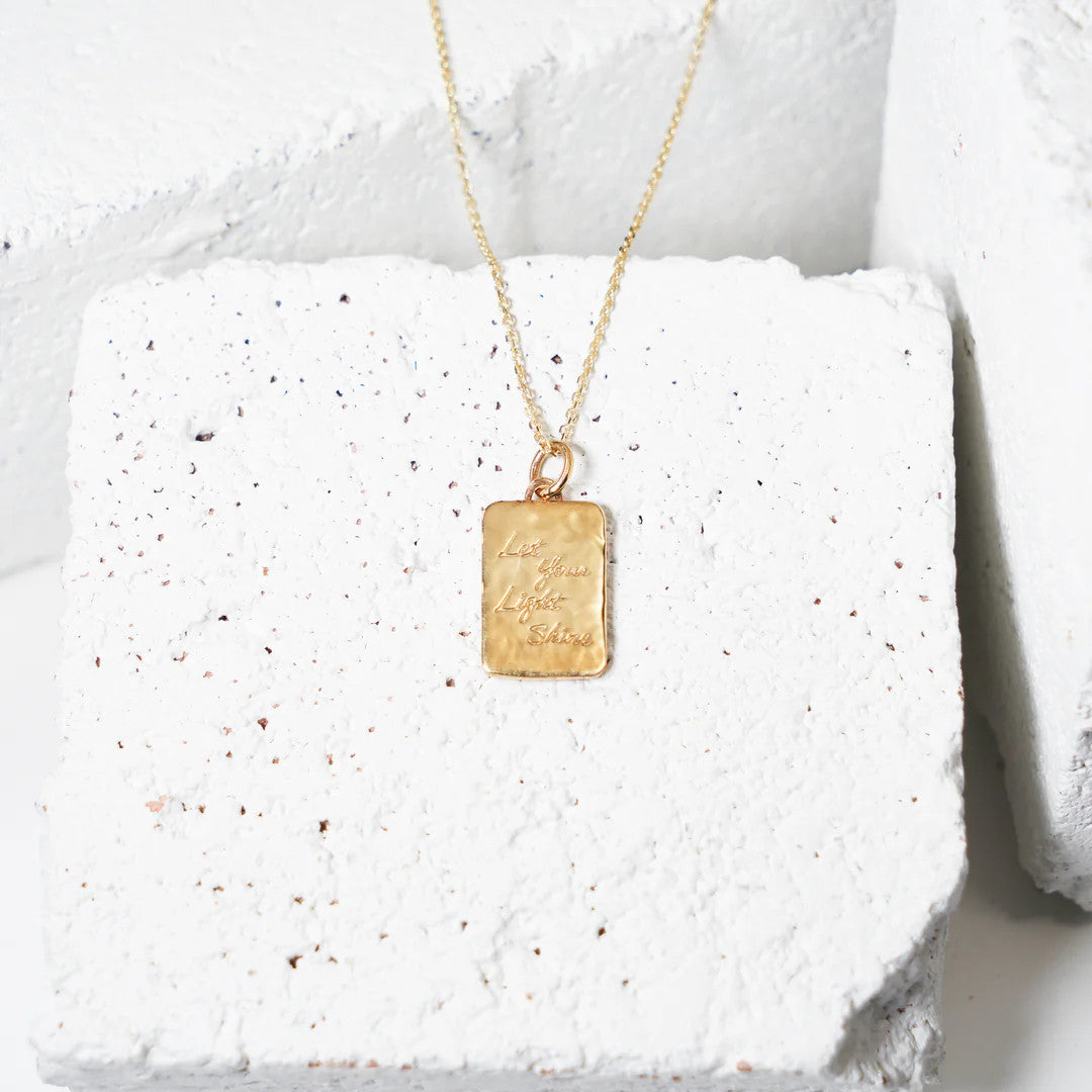 LG122 'Let your Light Shine' necklace on 18in chain