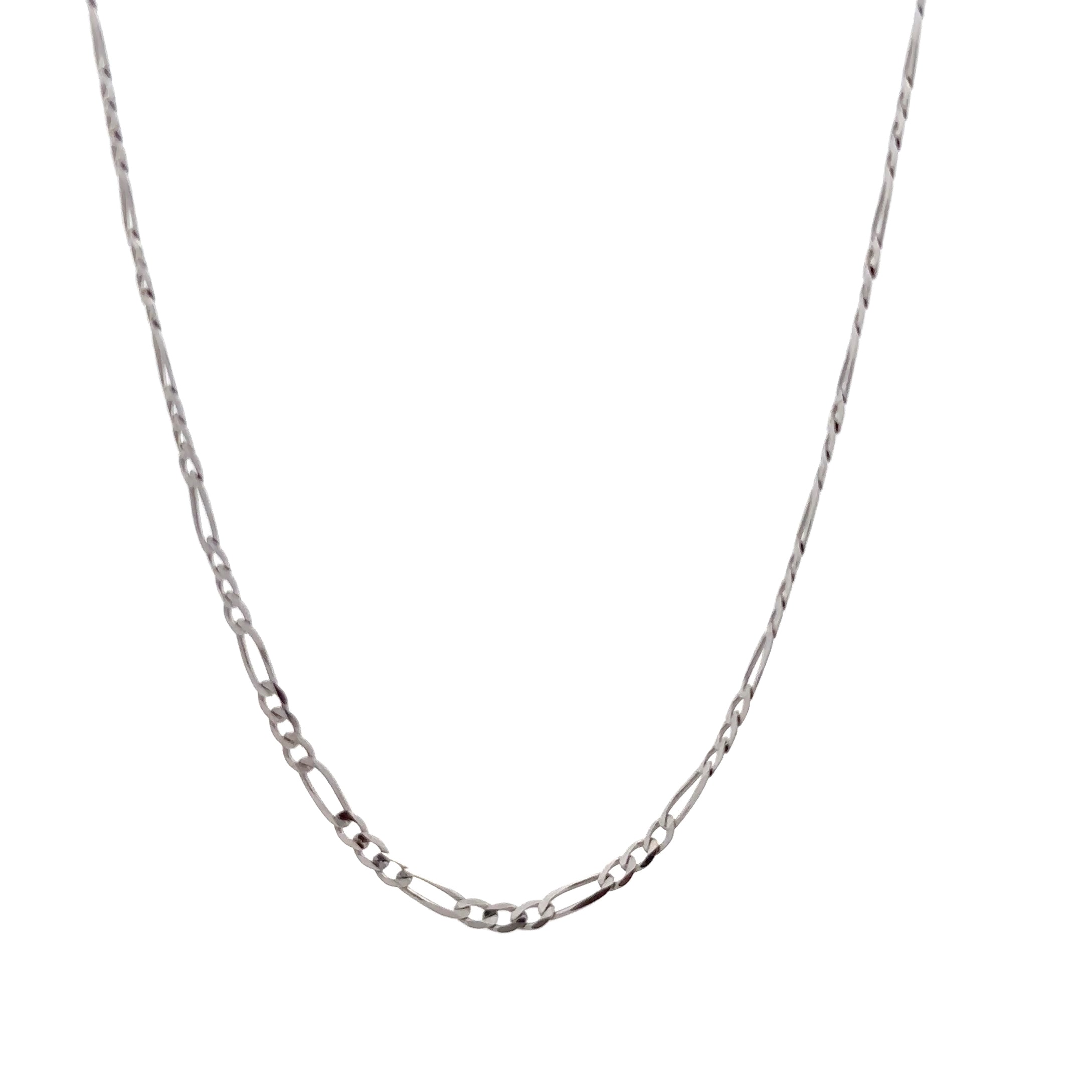 WD1767 14kt White Gold Figaro Chain