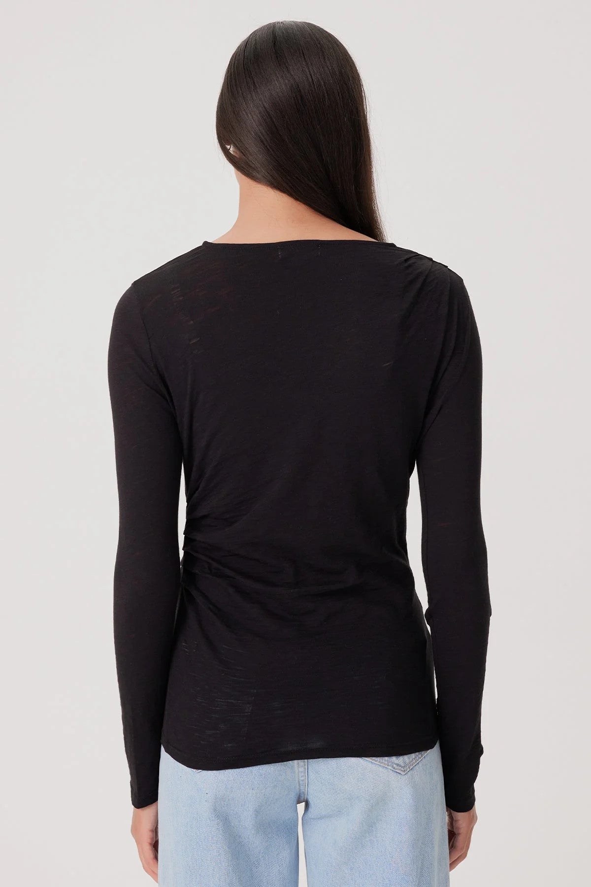 25290b Goldie L/S Draped Top