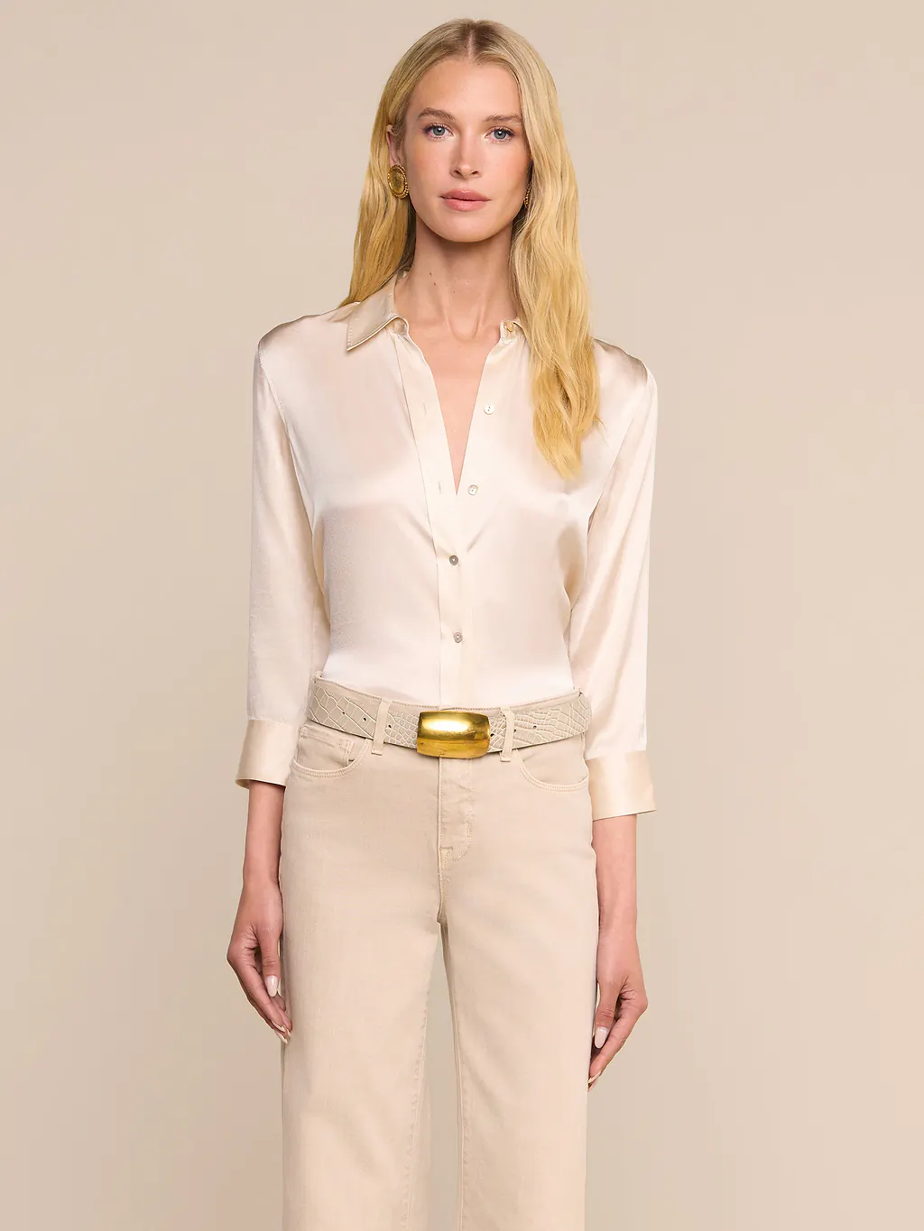 40126cLWch L'AGENCE Dani 3/4 Sleeve Blouse