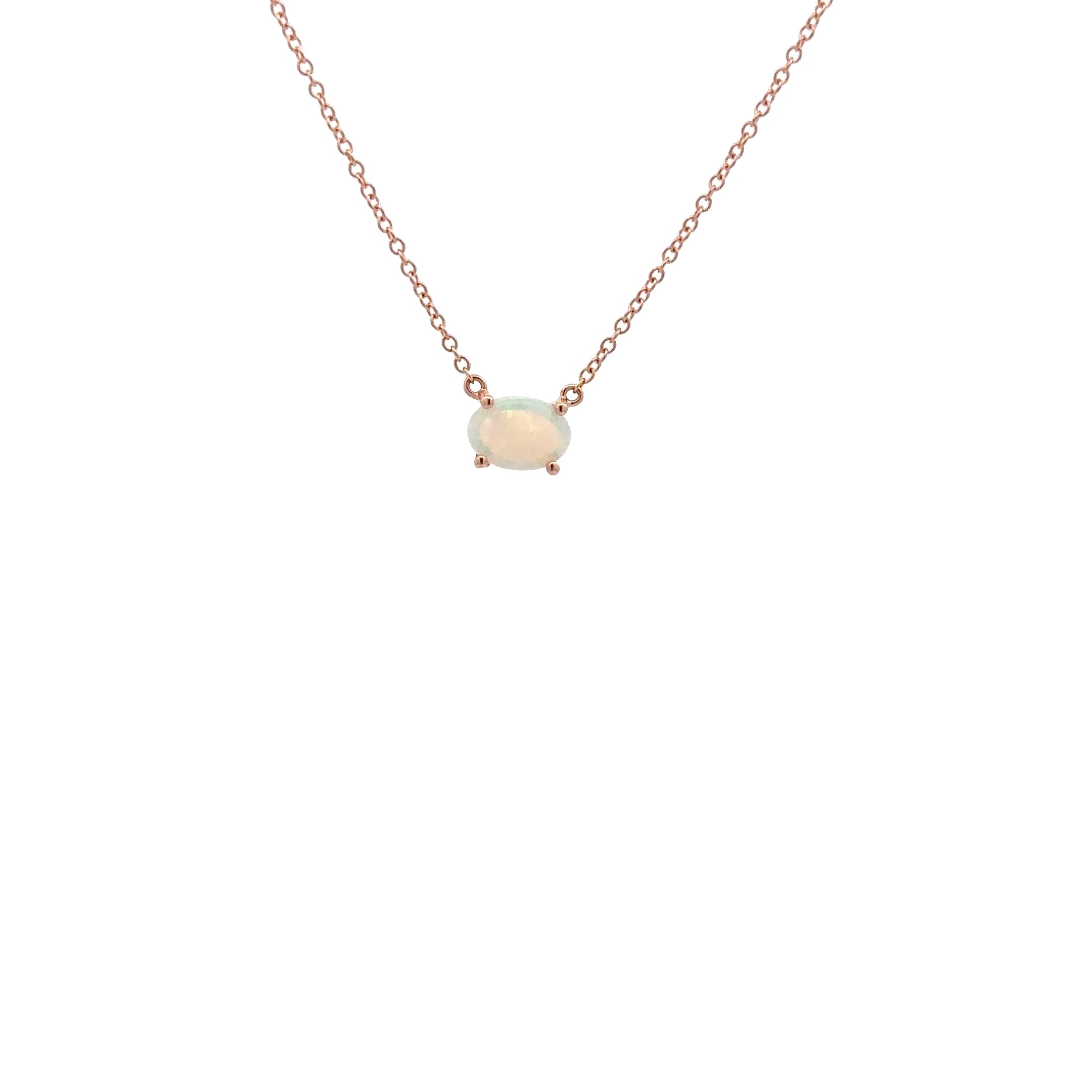 WD1762 14kt Gold Opal Necklace