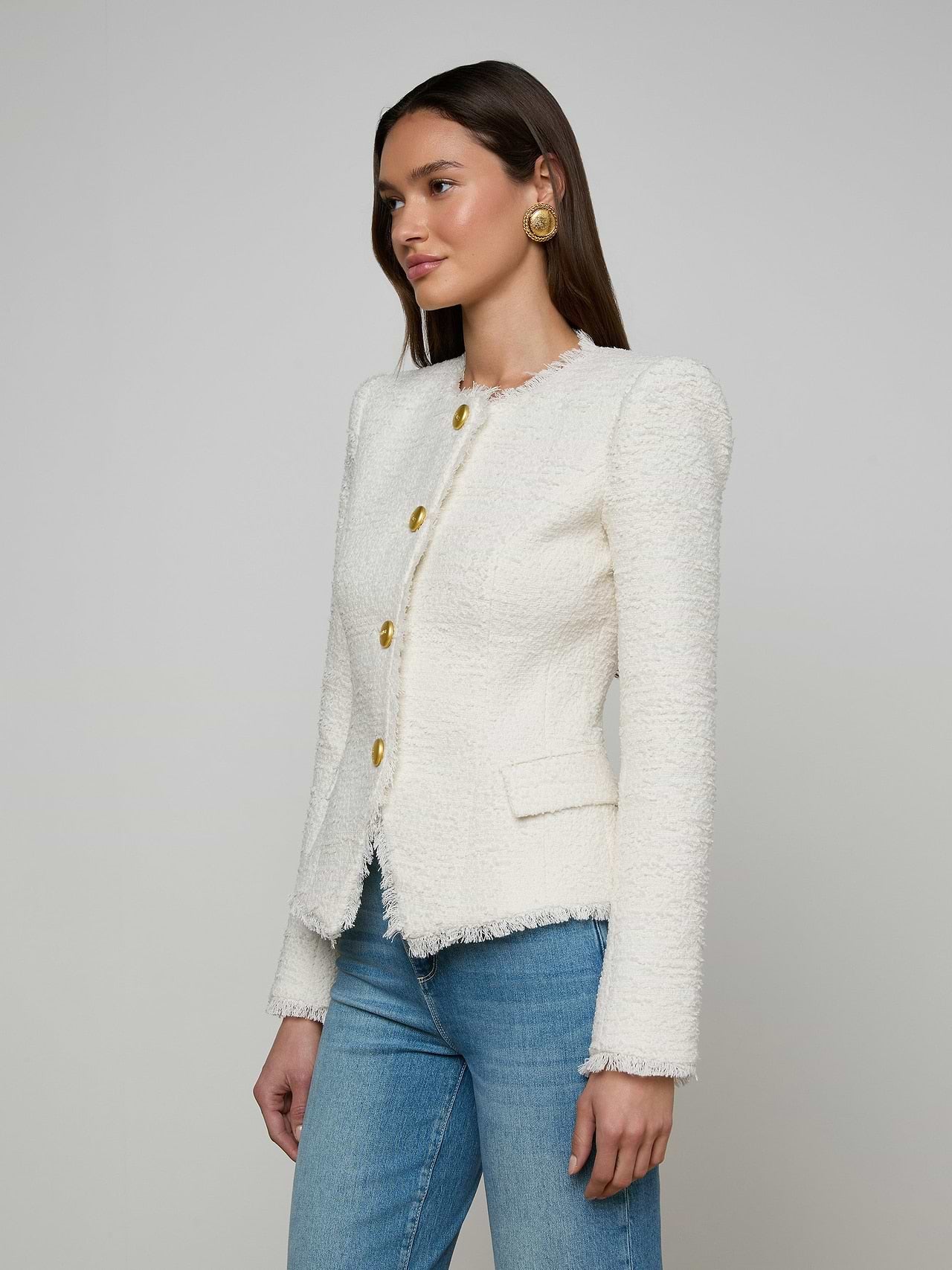 10040rqf L'AGENCE Nerina Tweed Blazer