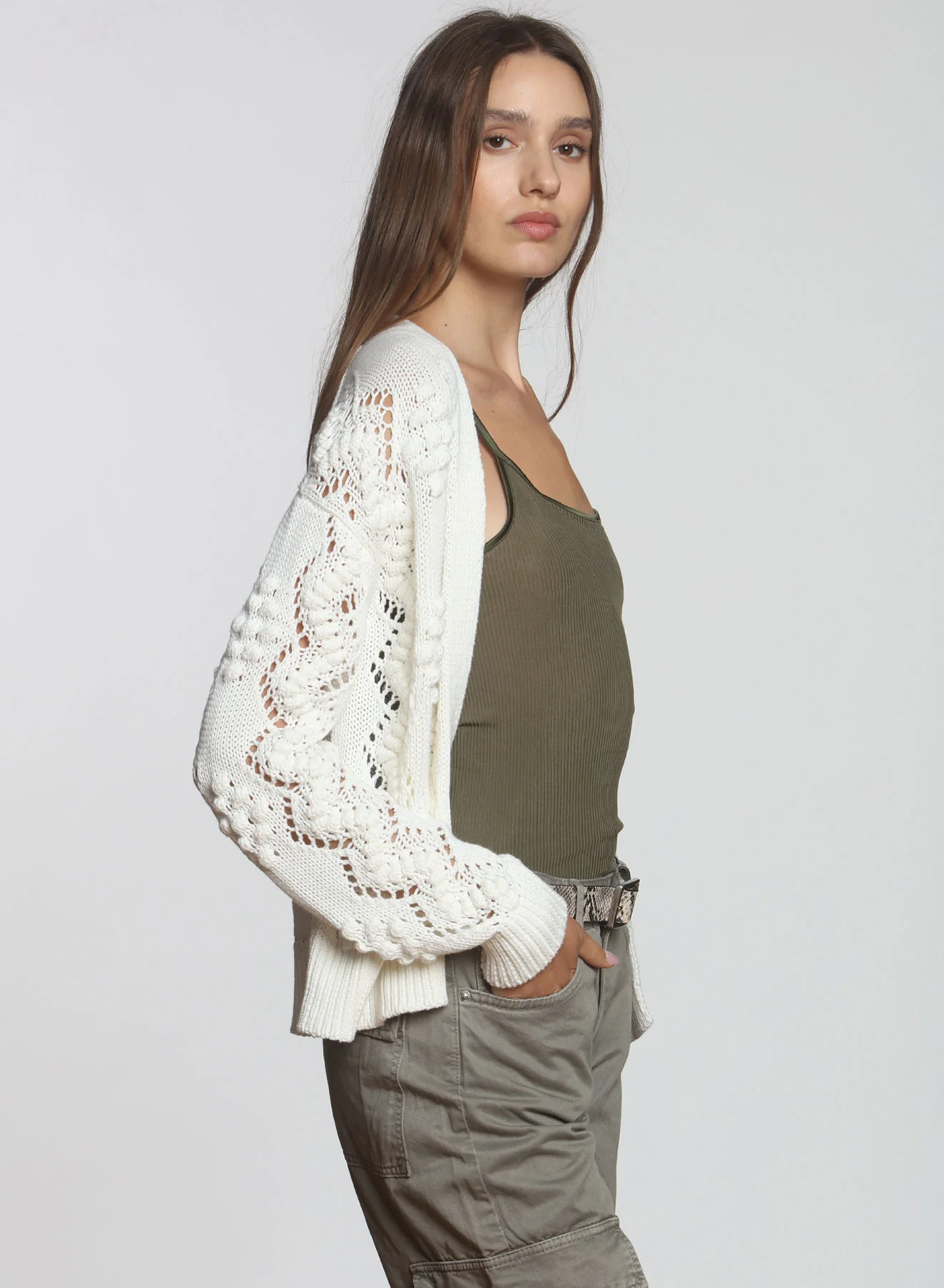 2965w LABEL+thread Ziggy Bobble Cardigan