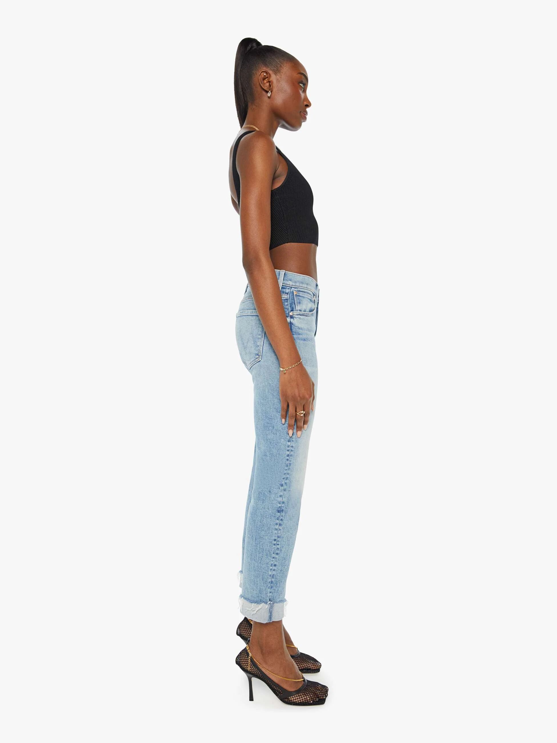 1036-1351sp MOTHER The Scrapper Cuff Ankle Fray