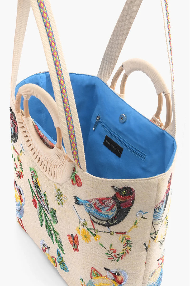 America & Beyond Birds in Paradise Tote